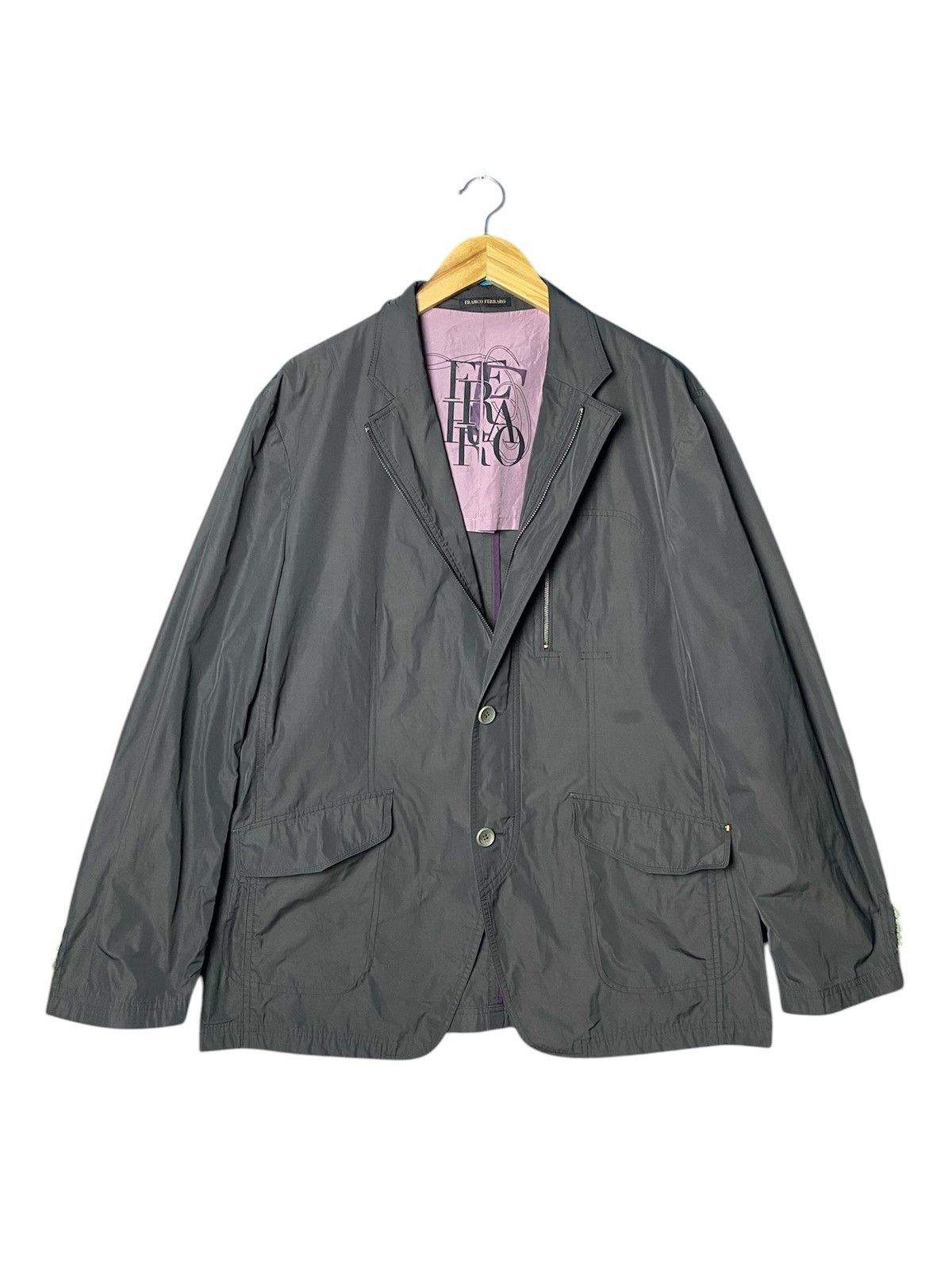 Designer Franco Ferraro Blazer Jacket Size US XXL / EU 58 / 5 - 2 Thumbnail