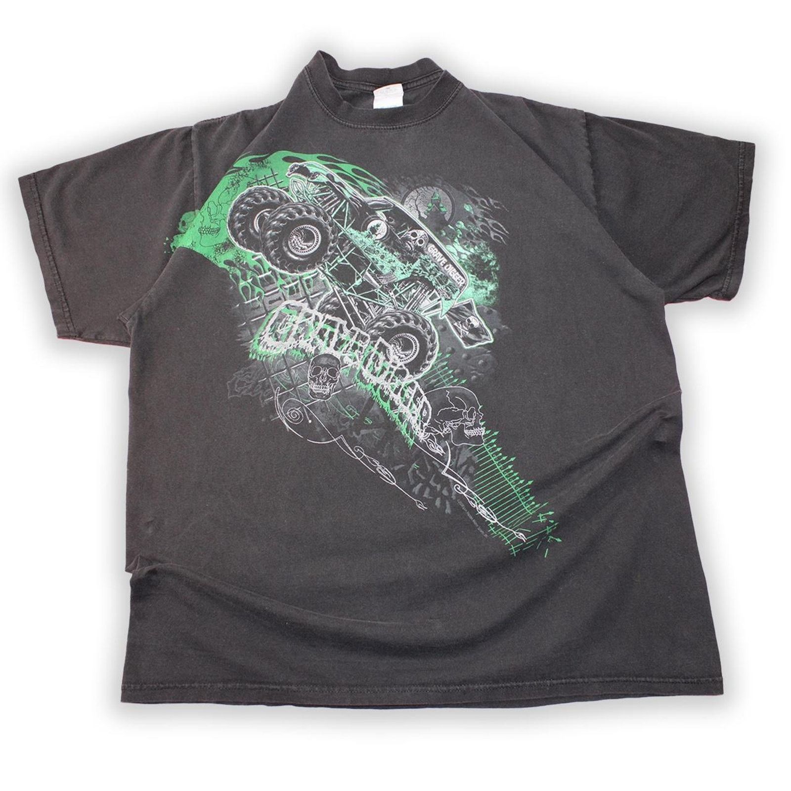 Vintage Vintage 90s Black Grave Digger Graphic Tee Size US L / EU 52-54 / 3 - 3 Thumbnail