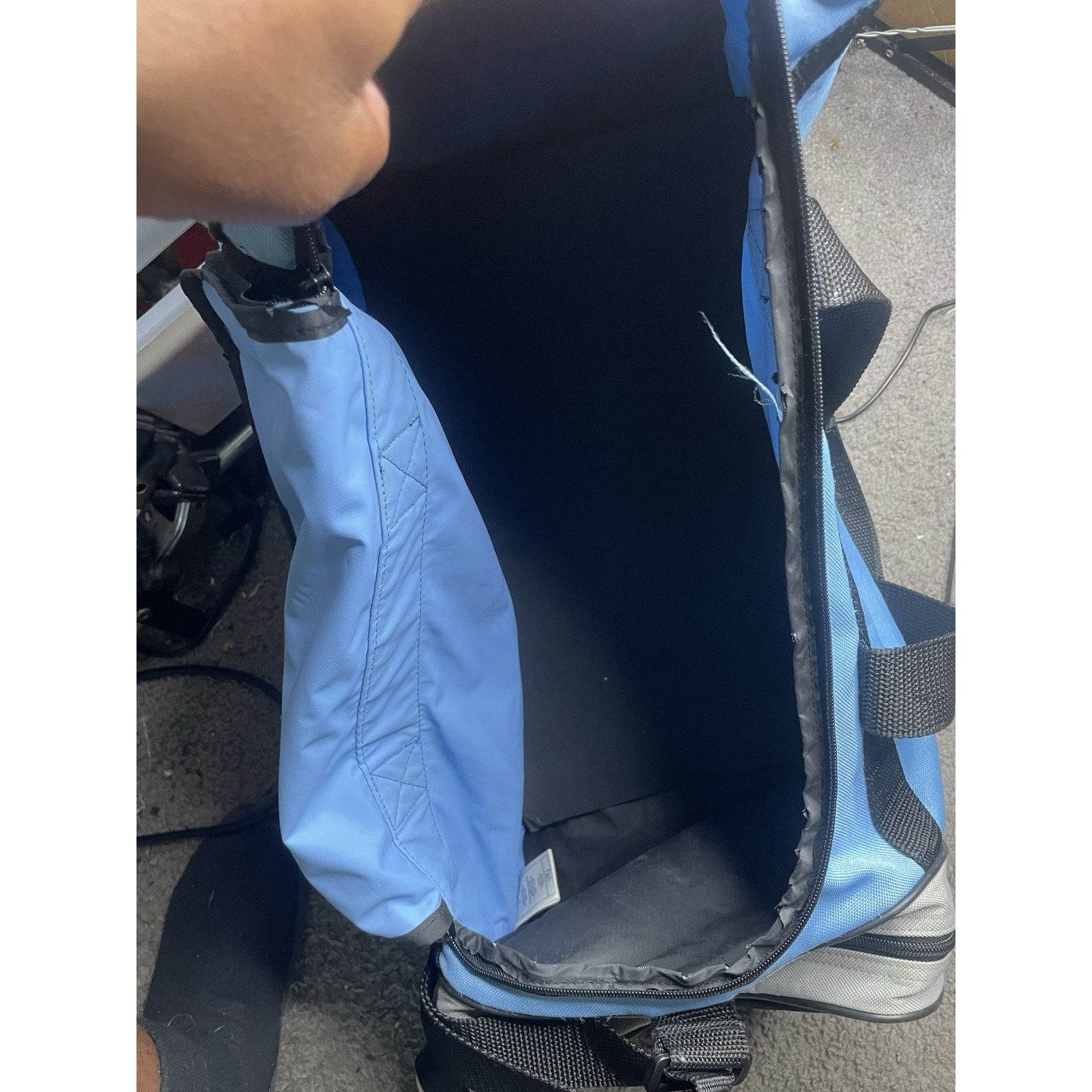 Adidas Adidas Black & UNC Light Blue Duffle Gym Bag Size ONE SIZE - 3 Thumbnail