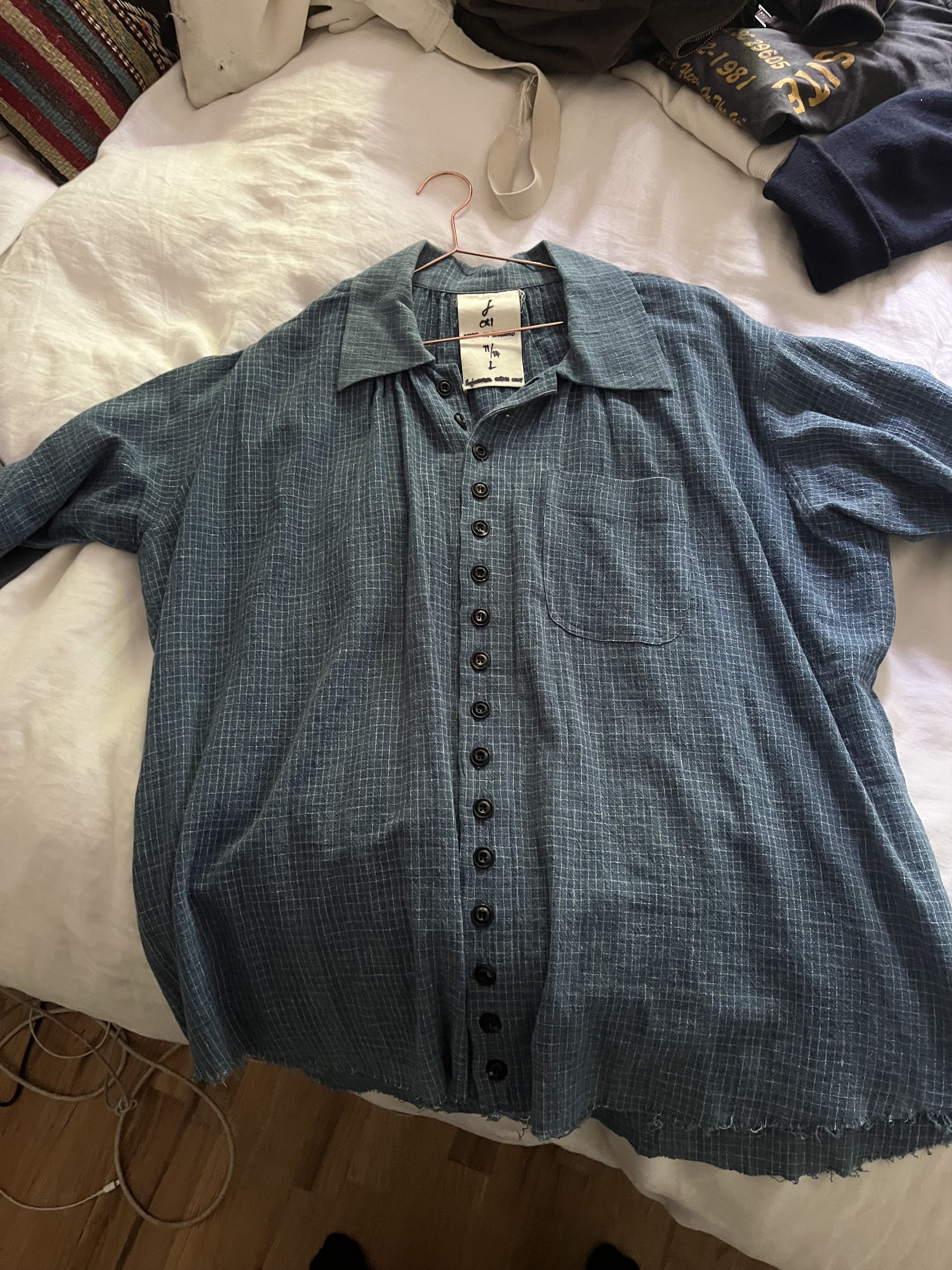 John Alexander Skelton Blue short sleeve shirt Size US L / EU 52-54 / 3 - 1 Thumbnail