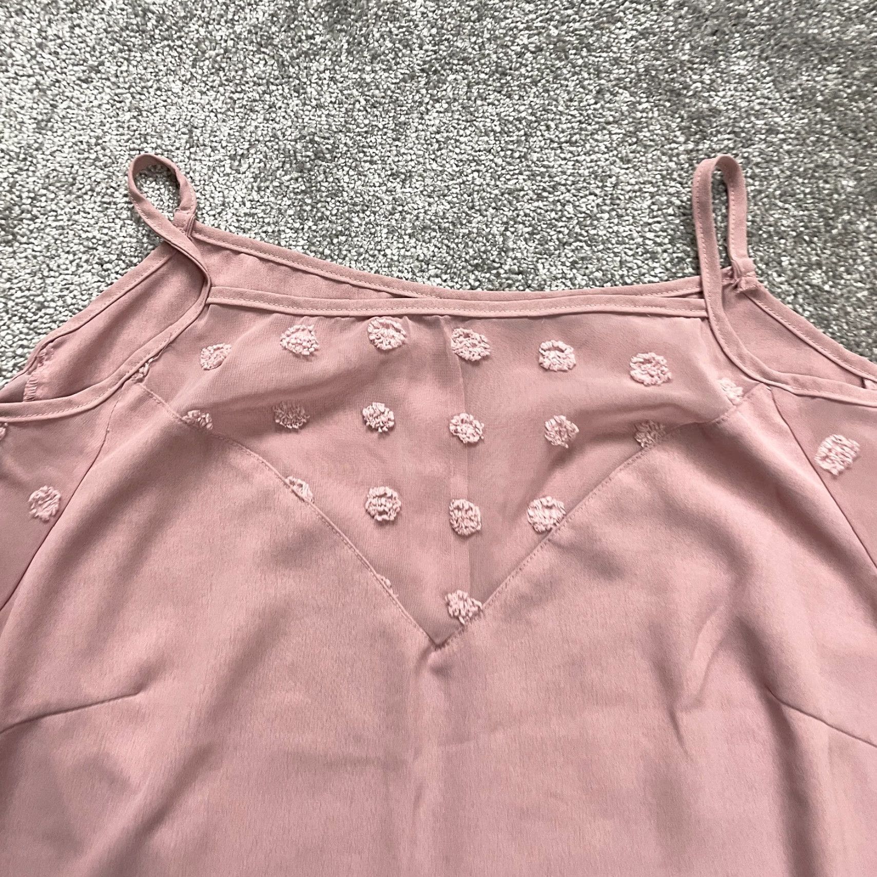 Shein SheIn Blouse Shirt Womens 2XL Pink Chiffon Cold Shoulder Short Sleeve - Lightweight, Casual, Breathable, Regular Fit Size XXL / US 16-18 / IT 52-54 - 4 Thumbnail