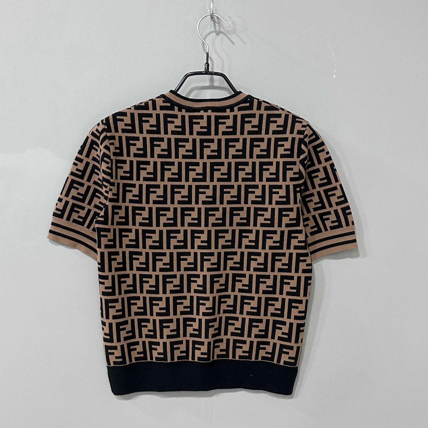 Fendi FENDI FF print knit short-sleeve top 38 Size S / US 4 / IT 40 - 3 Thumbnail