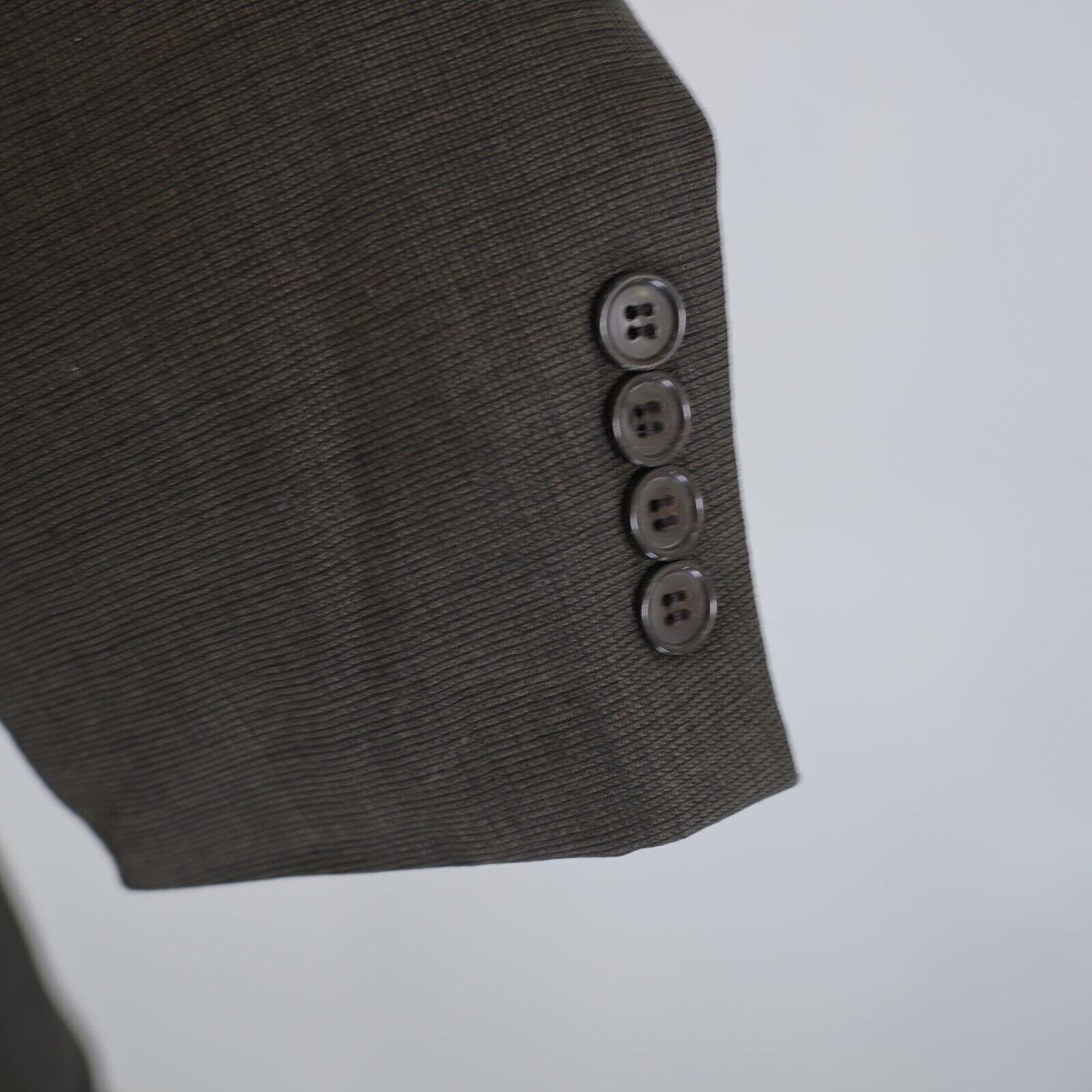 Designer Gianfranco Ruffini Italy Brown Check Super 100S Worsted Woo Size 38R - 3 Thumbnail