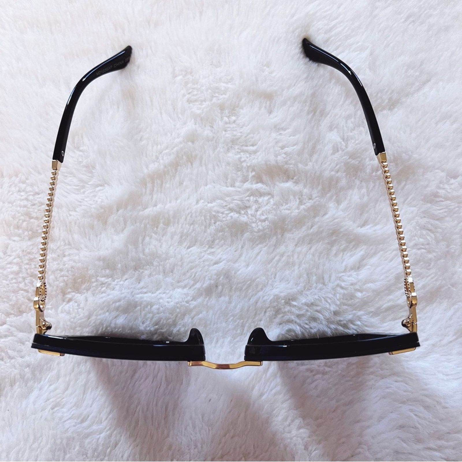 Other Gia Black Elegant Chain Link Oversized Sunglasses Size ONE SIZE - 5 Thumbnail