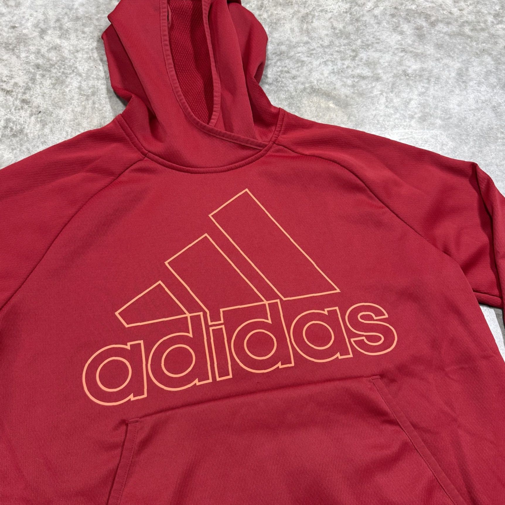 Adidas Adidas Hoodie Sweatshirt Womens XL Red Graphic Logo Pullover Training Sports Hooded Pockets Size XL / US 12-14 / IT 48-50 - 3 Thumbnail