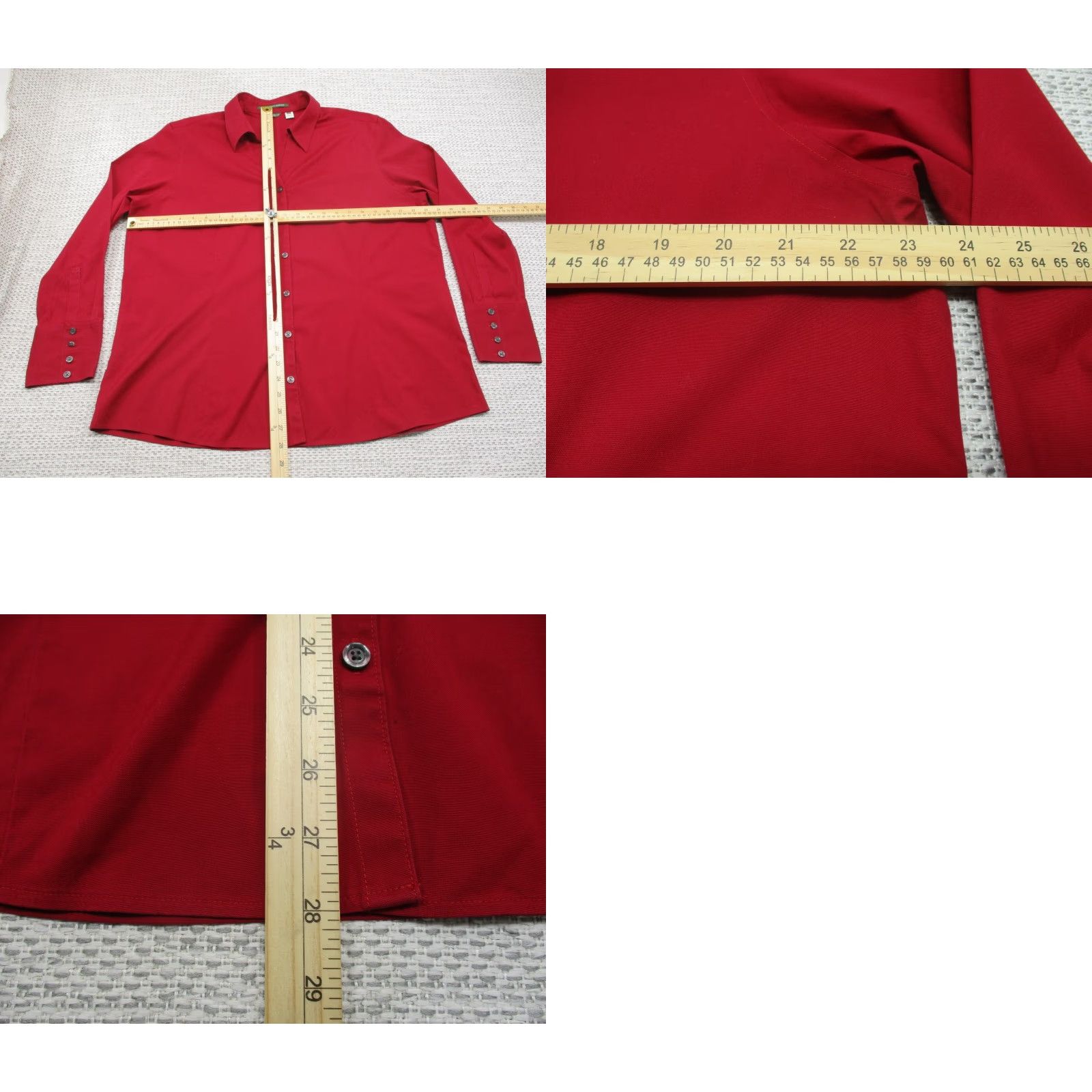 Eddie Bauer Eddie Bauer Shirt Womens 2XL Long Sleeve Button-Up Blood & Venom Red Stretch Size XXL / US 16-18 / IT 52-54 - 8 Thumbnail