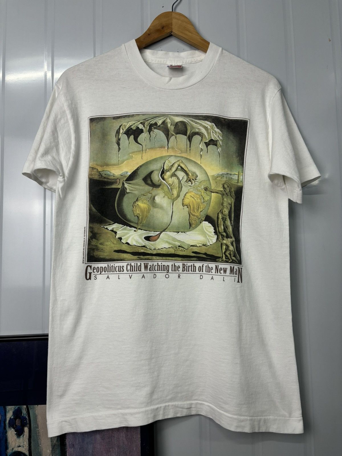 Vintage VERY RARE! Vintage 90’s Salvador Dali Birth Of New Man Size US M / EU 48-50 / 2 - 2 Thumbnail