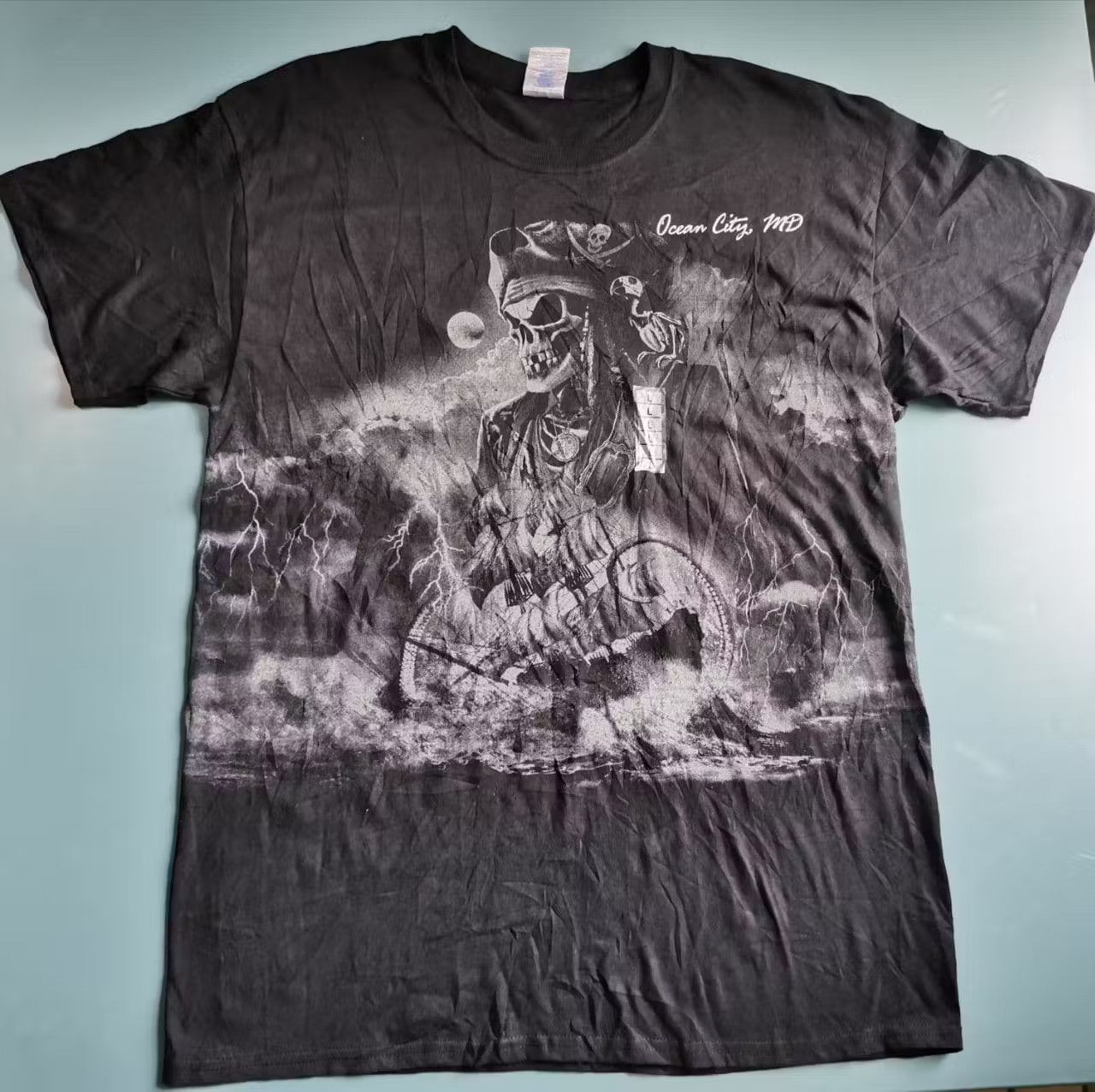 Vintage Vintage Skulls Pirates Rare Design Full Print Size US L / EU 52-54 / 3 - 3 Thumbnail