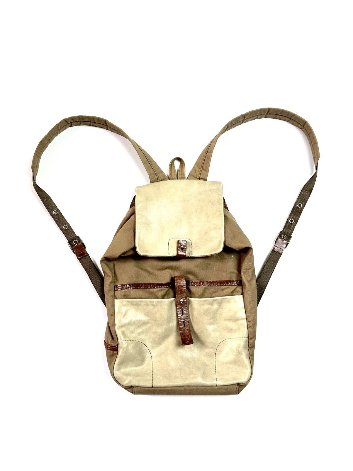 Y's Y’saccs Vintage Beige Backpack Japan Yohji Yamamoto Size ONE SIZE - 1 Thumbnail