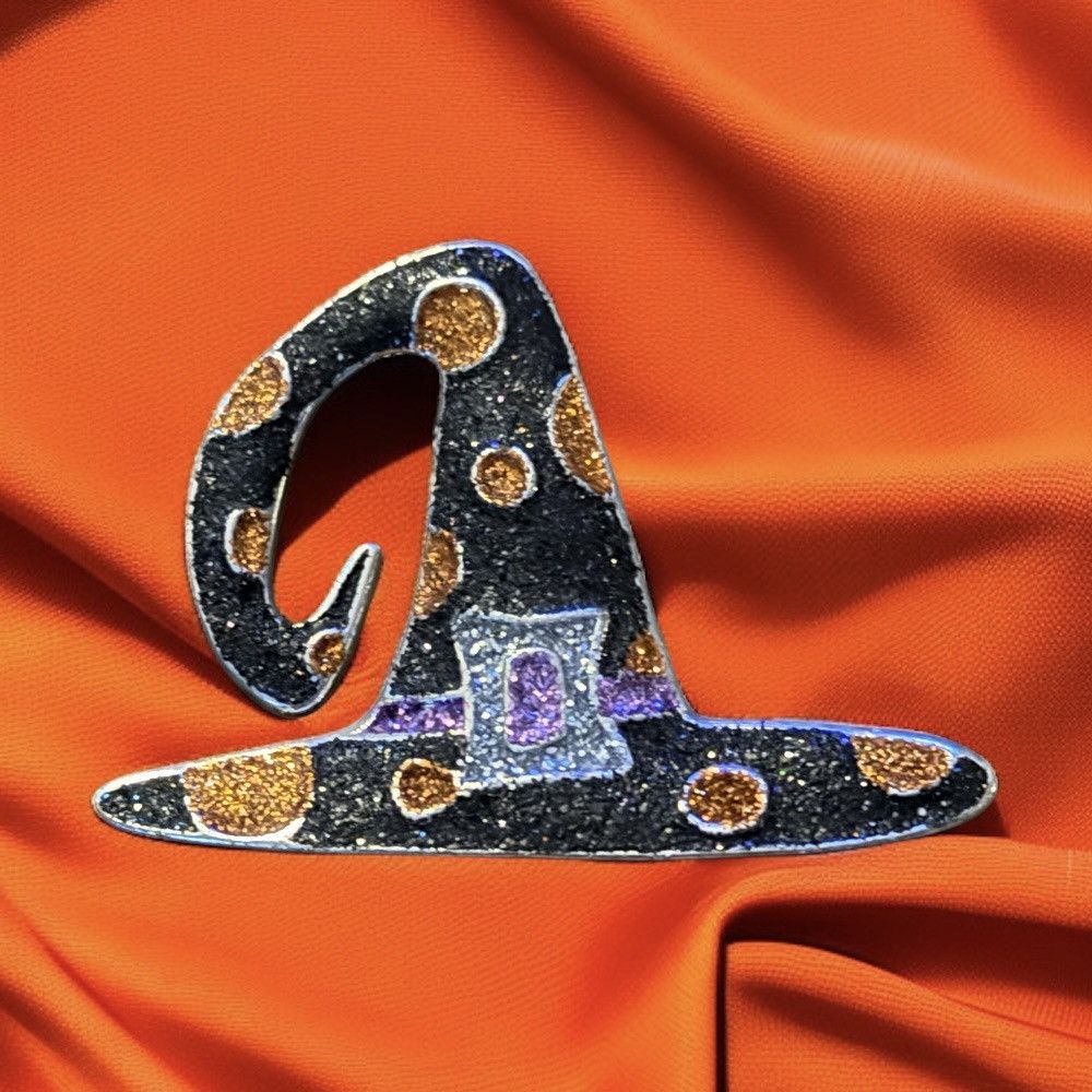 Other Halloween glittery witches hat brooch Size ONE SIZE - 1 Thumbnail