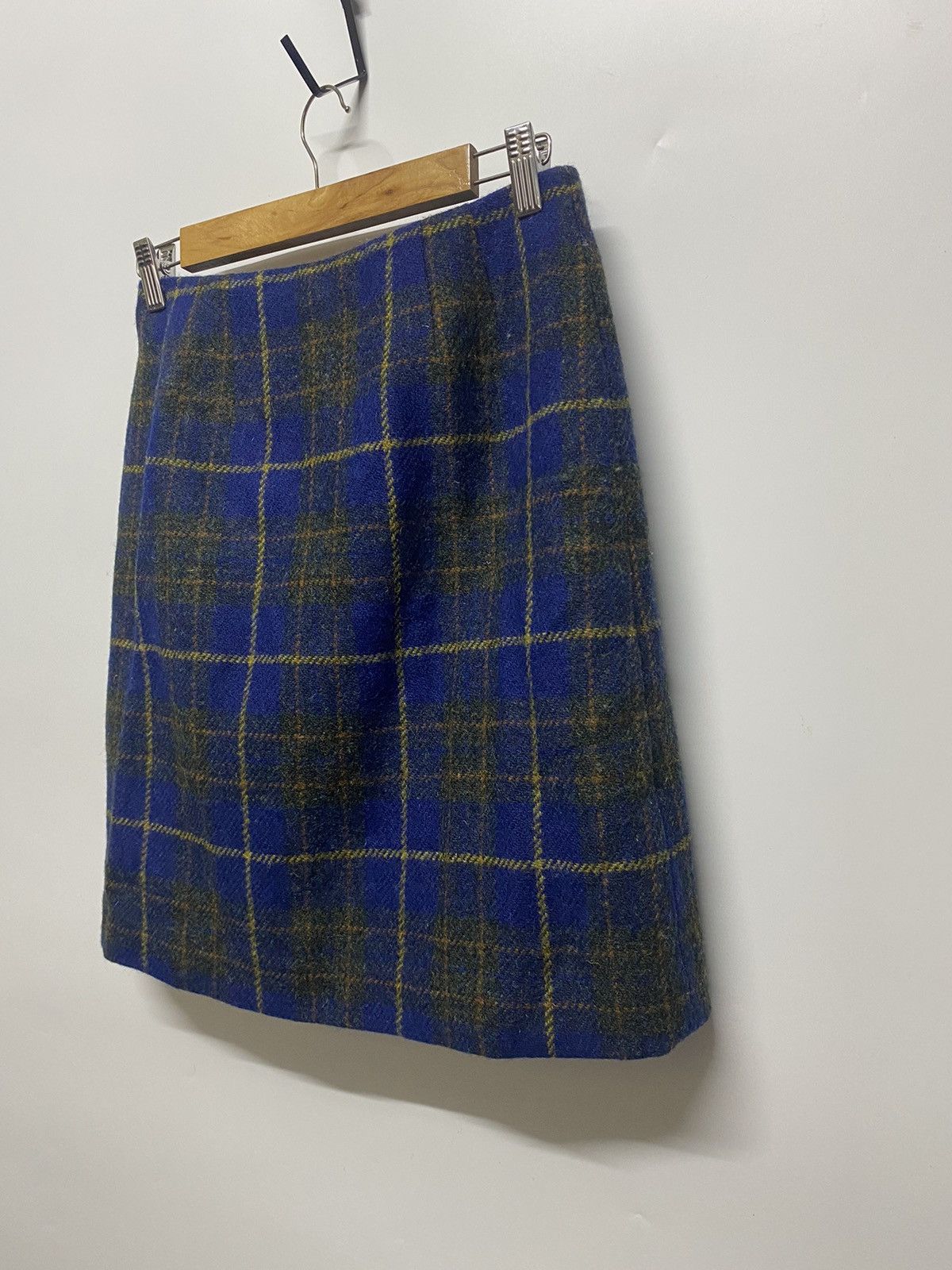Harris Tweed × Japanese Brand Mackintosh Philosophy Harris Tweed Plaid Wool Skirt Mini Size 26" / US 2 / IT 38 - 5 Thumbnail