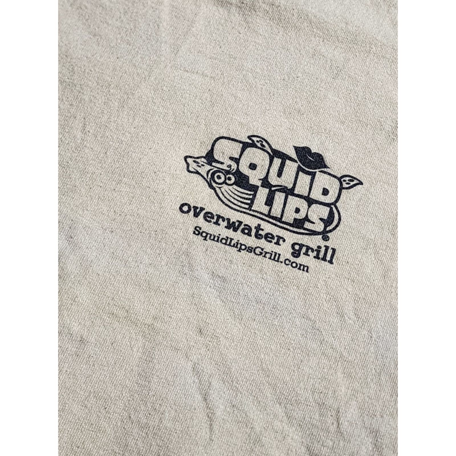 Gildan Gildan Mens L Yellow Graphic Print T-Shirt Squid Lips Overwater Grill Beach Beer Classic Short Sleeve Size US L / EU 52-54 / 3 - 4 Thumbnail