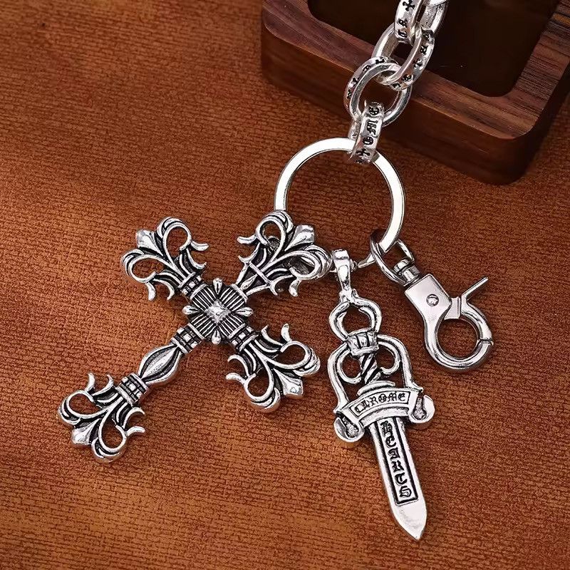 Jewelry Punk Rock Metal Silver Hip Hop Pants Key Chain Size ONE SIZE - 2 Thumbnail