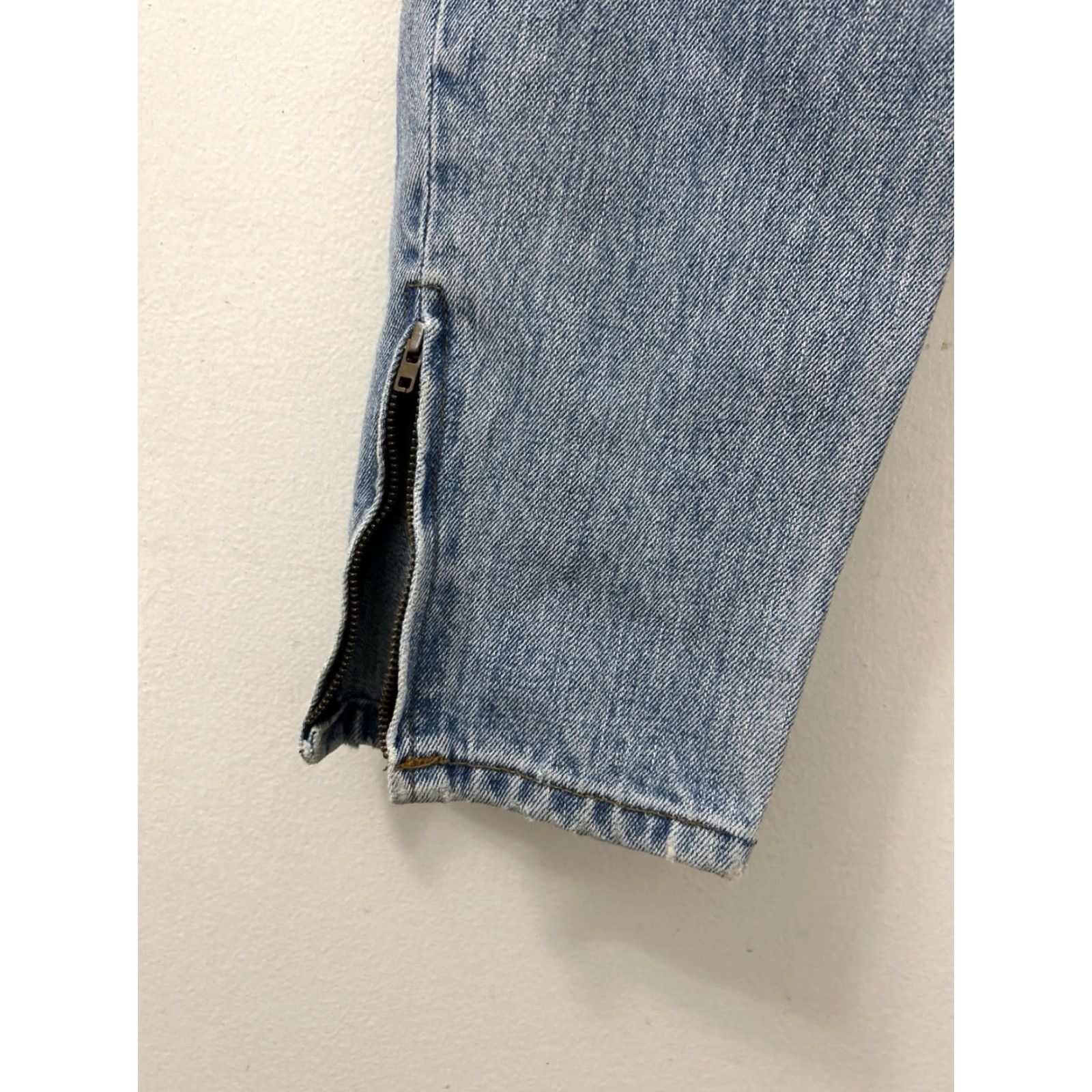 Guess VINTAGE GUESS Jeans Womens 29x27 Blue Made In USA Tapered Ankle Zip Mens? Size 29" - 6 Thumbnail