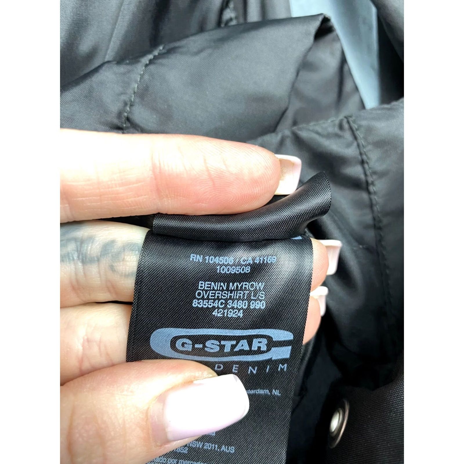 G-Star G-Star Vintage Benin Myrow Overshirt Jacket Mens M Black G-Star Size M Shirt Mens Jacket Black Size US M / EU 48-50 / 2 - 7 Thumbnail