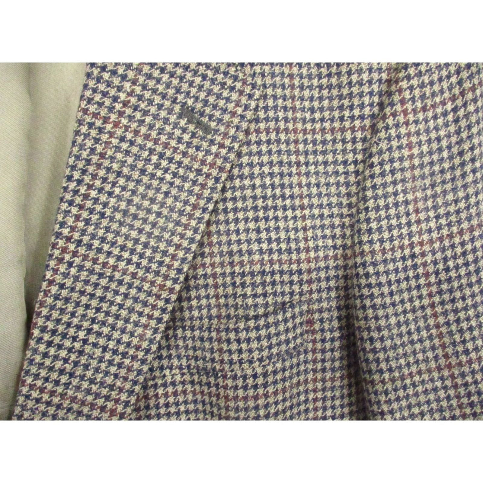 Brooks Brothers Brooks Brothers Blazer Mens 43 Regular Wool Houndstooth Sport Coat Made in USA Size 44R - 2 Thumbnail