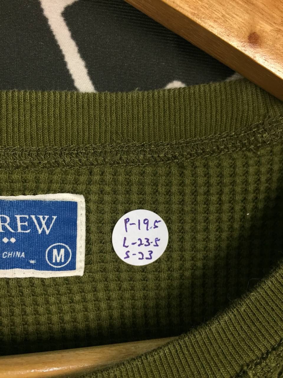J.Crew × Vintage Vtg J.Crew Blank Waffle Knit Longsleeve Tee Size US M / EU 48-50 / 2 - 10 Thumbnail