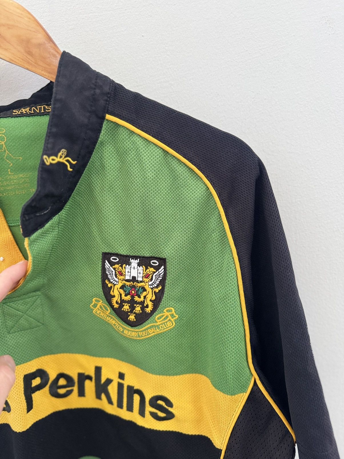 Vintage Northampton Saints Rugby Home Signed Shirt 2004/2005 - Kooga Size US L / EU 52-54 / 3 - 6 Thumbnail