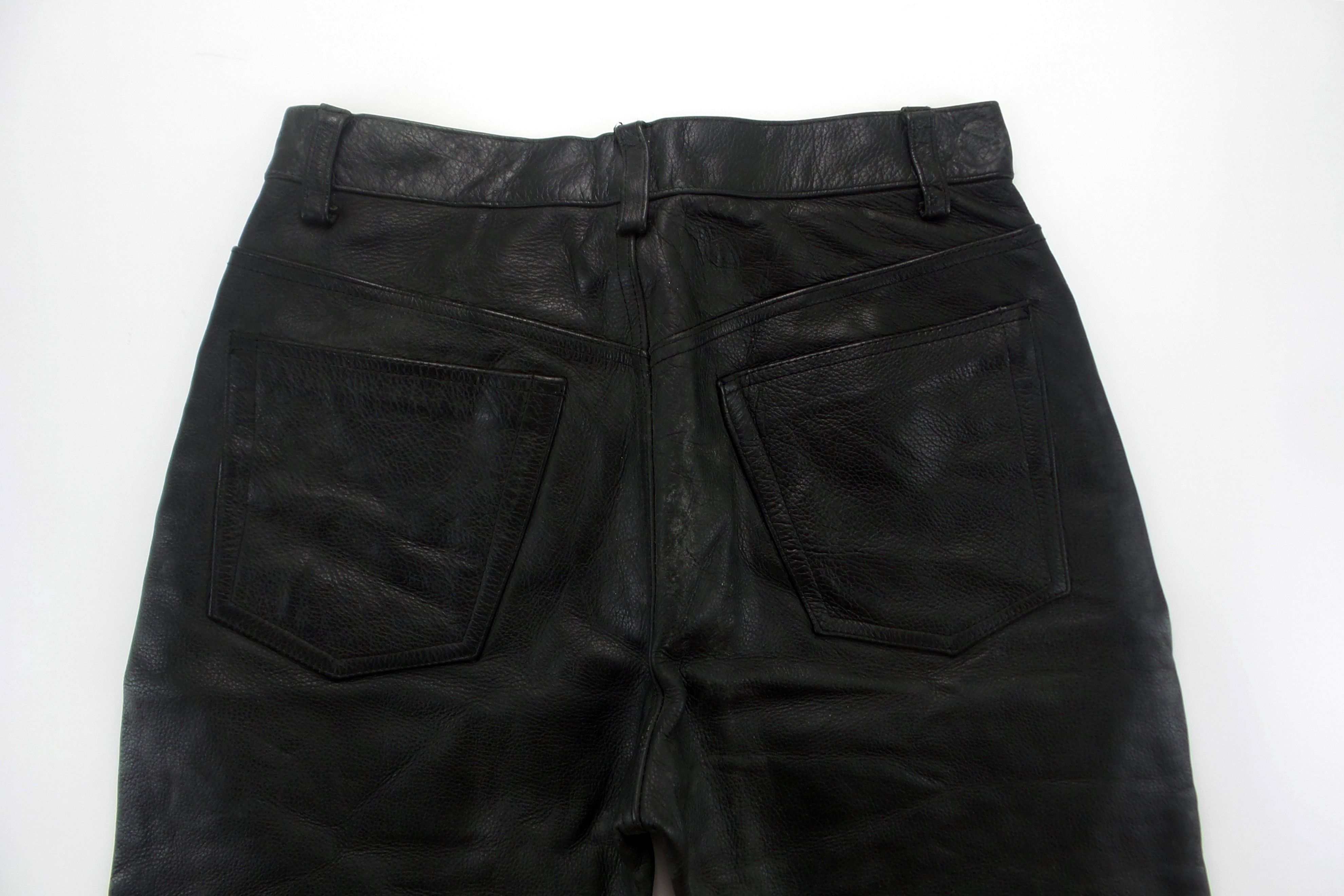 Leather × Vintage Vintage Wrinkle GGG Pour Homme Leather Pants W30xL44.5 Size US 30 / EU 46 - 9 Thumbnail