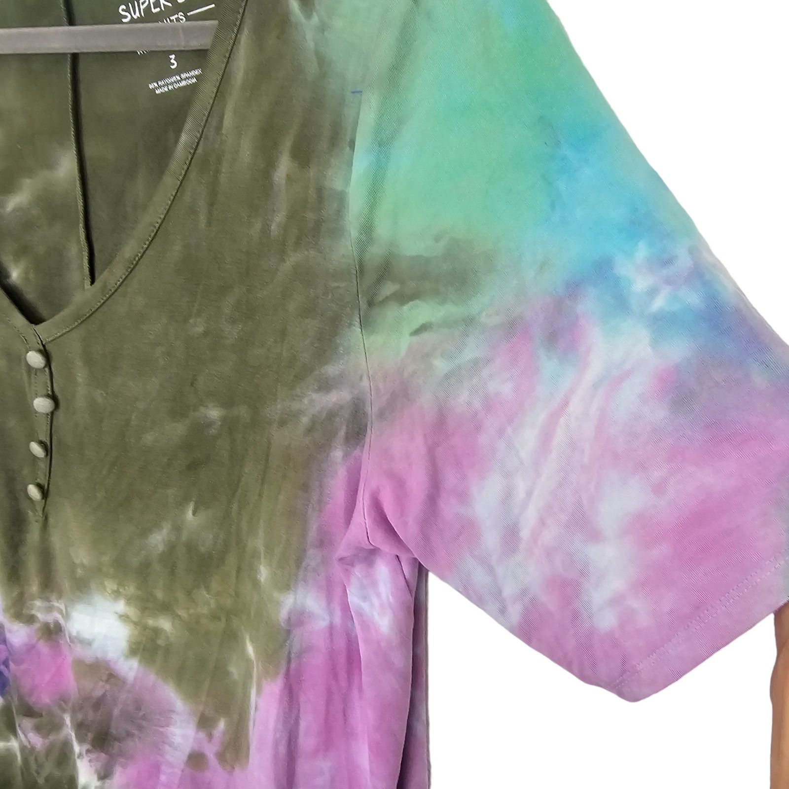 Torrid Torrid Super Soft Knits Tie Dye Tunic Henley Size 3X Stretch Size 3XL / US 20-22 - 6 Thumbnail