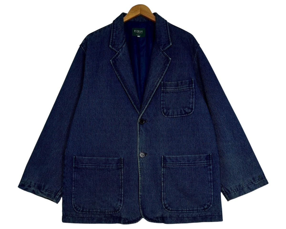 Japanese Brand Vintage Indigo Workwear Chore Jacket Size US XL / EU 56 / 4 - 1 Thumbnail