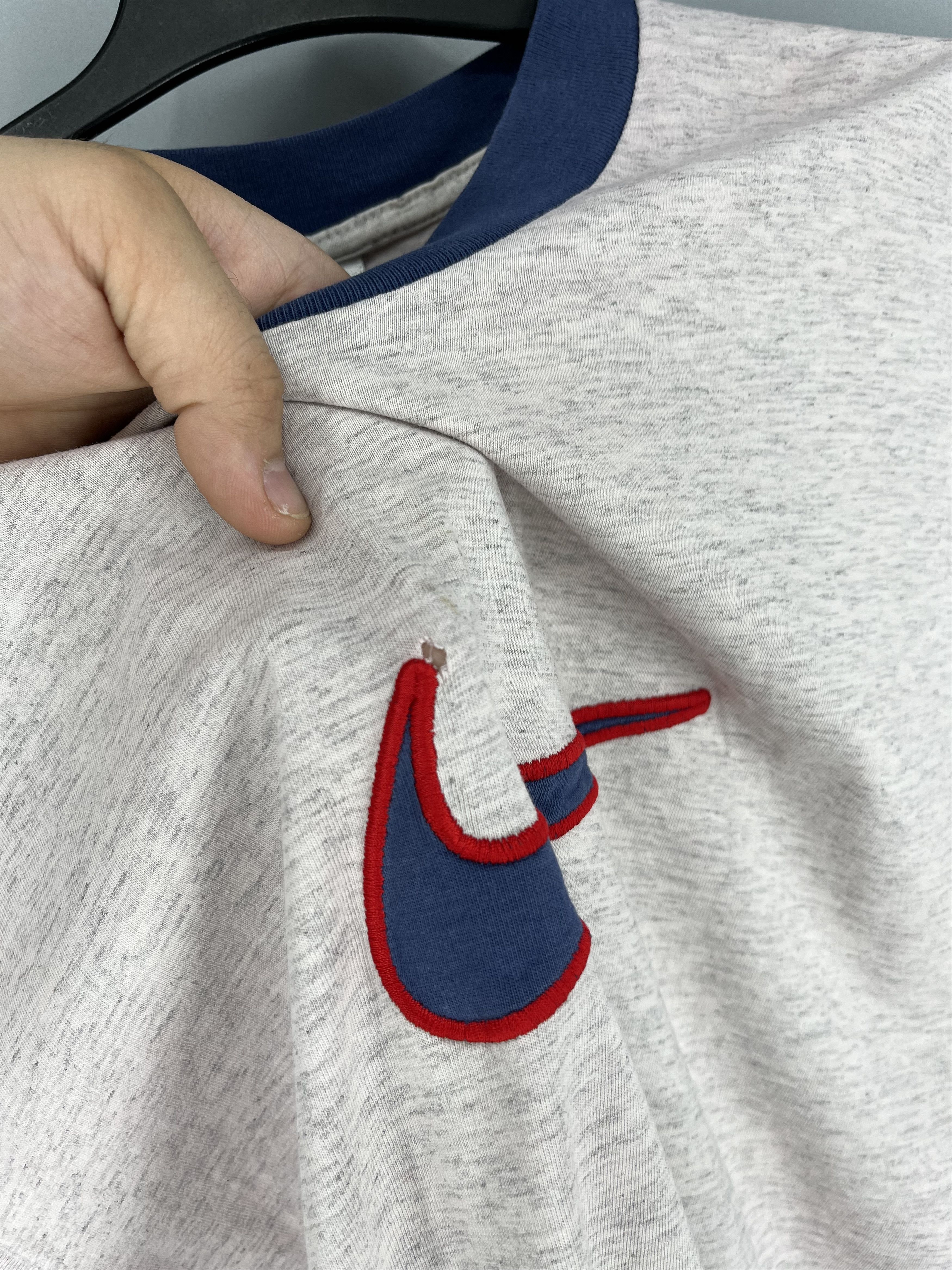 Band Tees Vintage 90s Nike Big Swoosh T-Shirt Size US L / EU 52-54 / 3 - 8 Thumbnail