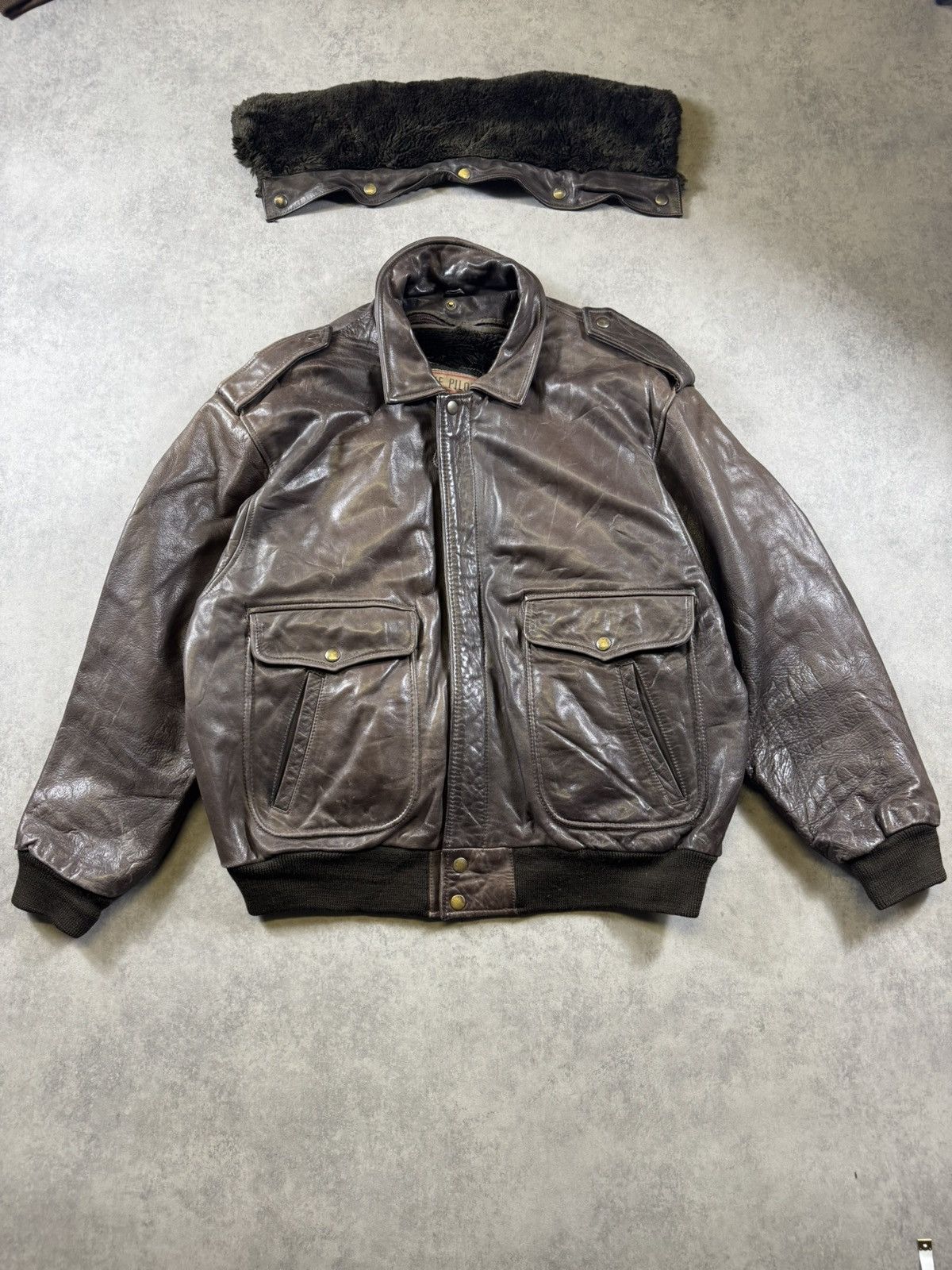 Other The Pilot Vintage Leather Jacket Size US L / EU 52-54 / 3 - 4 Thumbnail