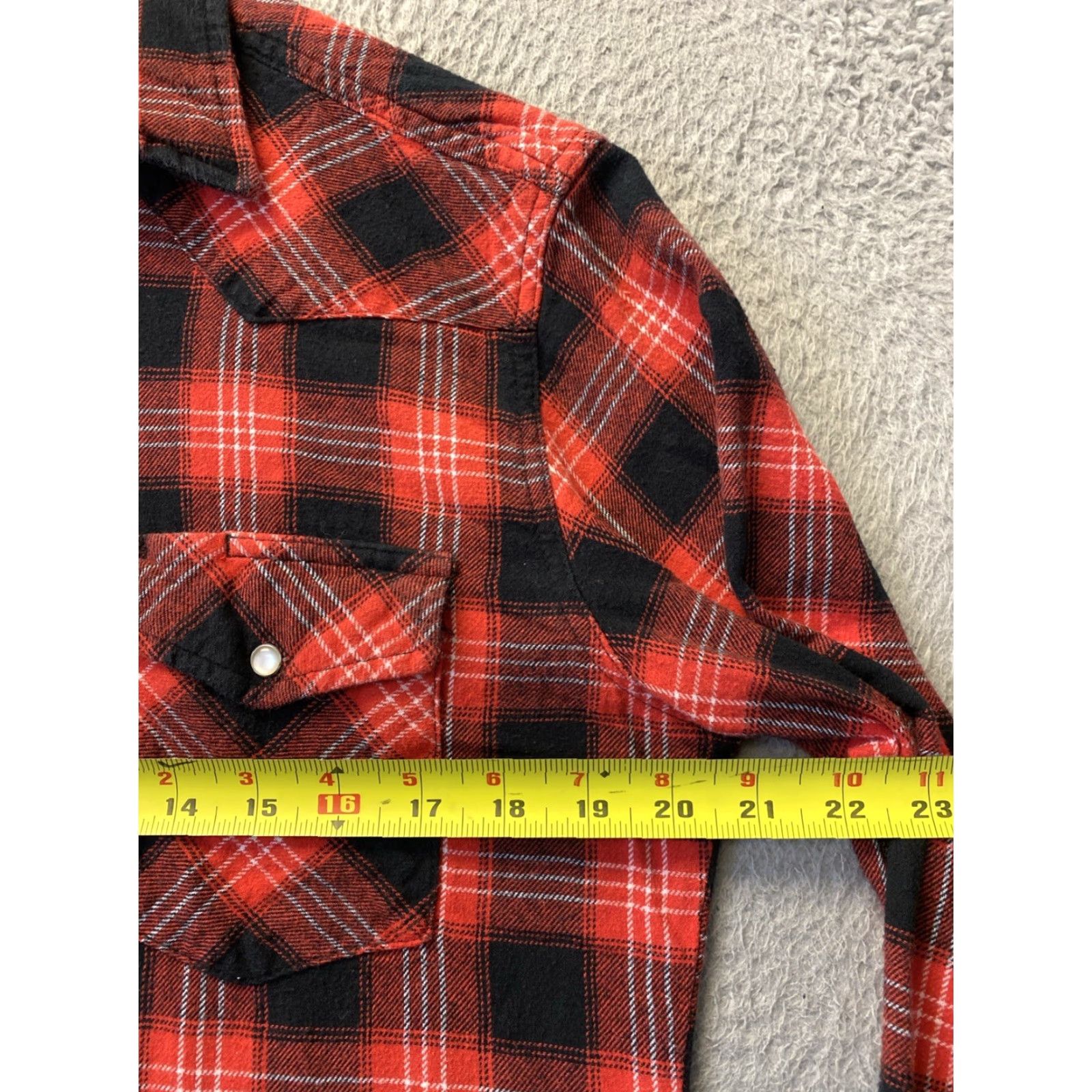 Wrangler VINTAGE Wrangler Womens Western Shirt M Long Sleeve Plaid Red Pearl Snap Rodeo Rockabilly Size M / US 6-8 / IT 42-44 - 5 Thumbnail