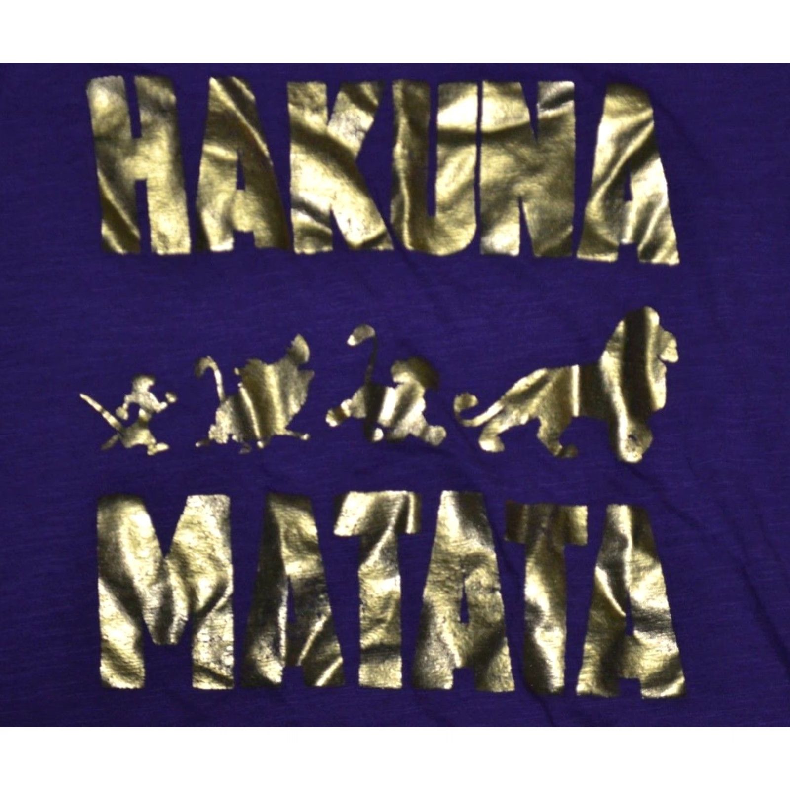 Disney Disney Lion King Hakuna Matata Gold Foil T Shirt Womens XL Size XL / US 12-14 / IT 48-50 - 2 Thumbnail