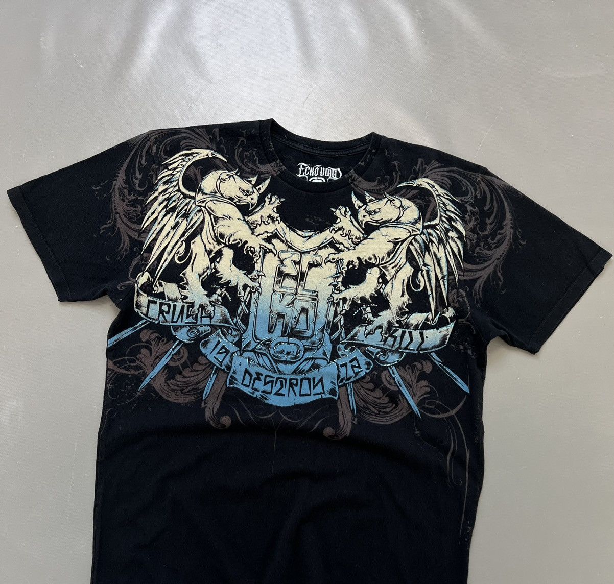Affliction × Ecko Unltd. × Vintage Ecko Unltd x MMA Cyber Reversed Logo T Shirt Size L Size US L / EU 52-54 / 3 - 3 Thumbnail