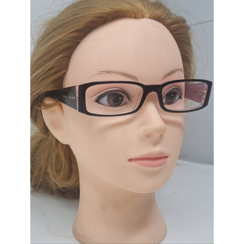 Prada NEW Prada Women's Eye Glasses Frames Rectangle Black Purple Size ONE SIZE - 6 Thumbnail