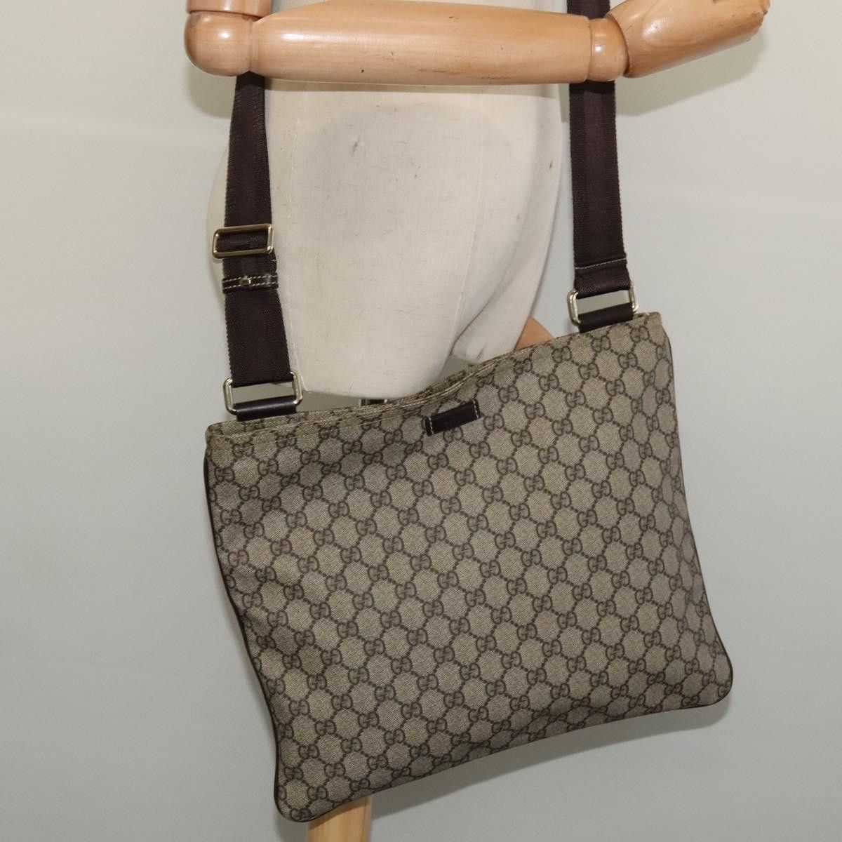 Gucci GUCCI GG Supreme Shoulder Bag Pvc Beige Gold Size ONE SIZE - 21 Thumbnail
