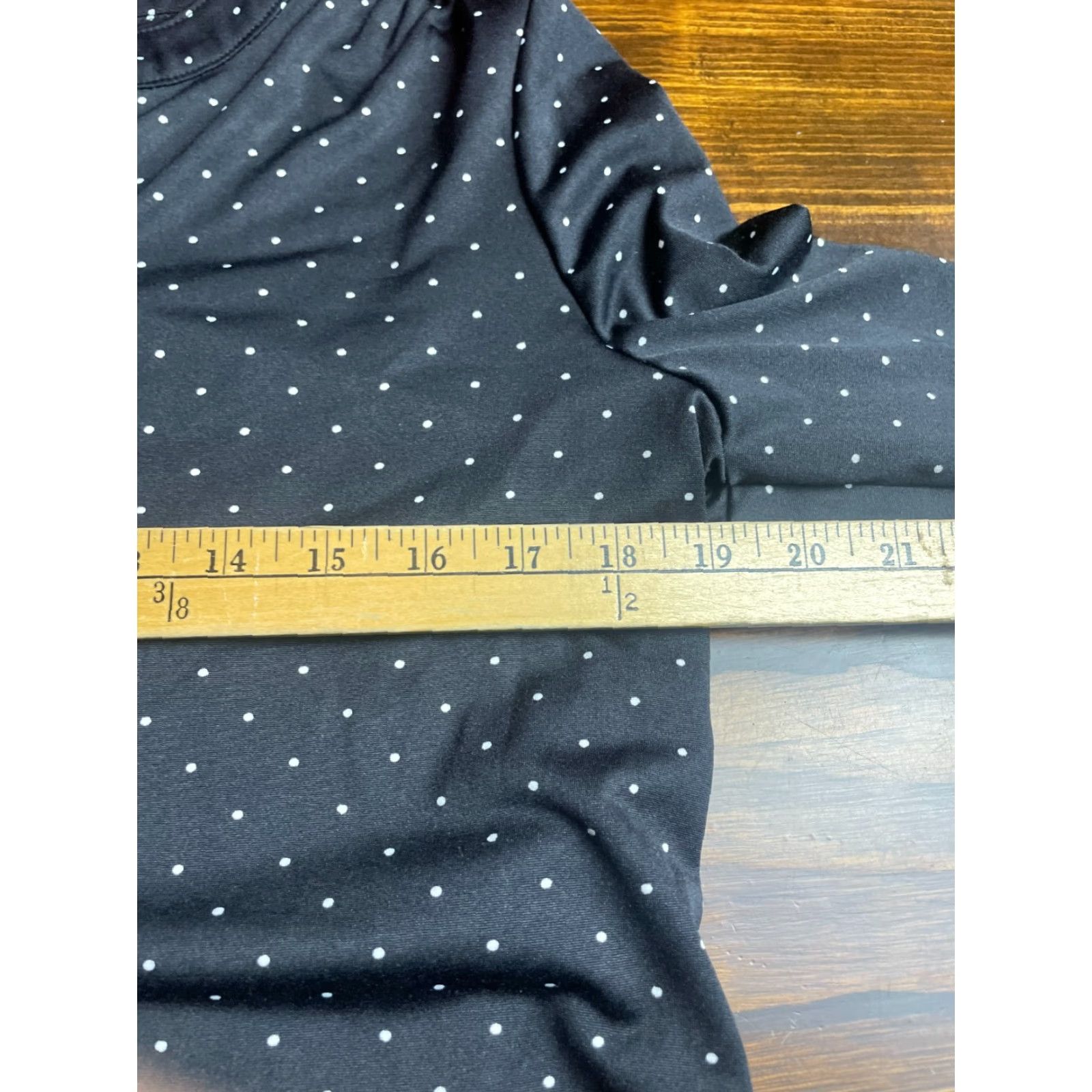 Croft & Barrow Croft & Barrow Shirt Women's Size Medium Black White Polka Dots Long Sleeve Size M / US 6-8 / IT 42-44 - 3 Thumbnail