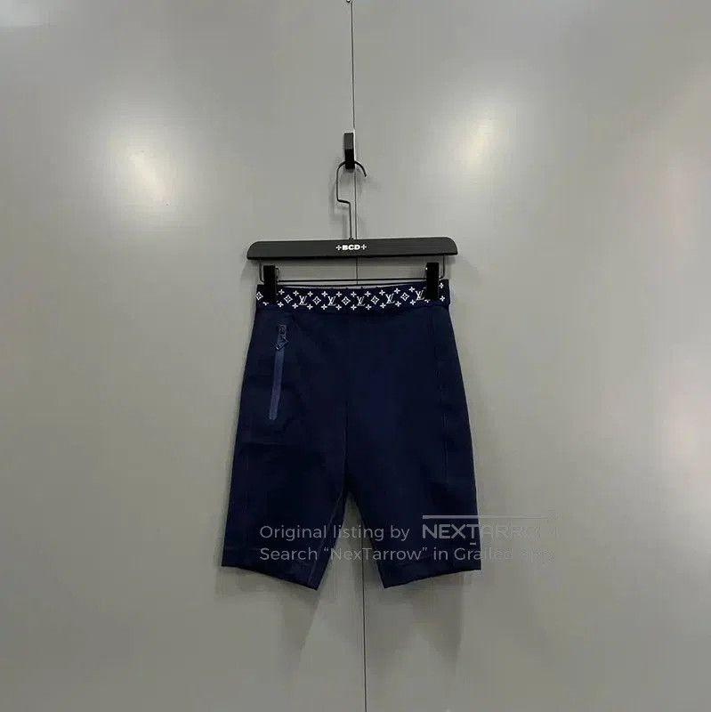 Louis Vuitton Summer Navy Blue Logo Women's Shorts .