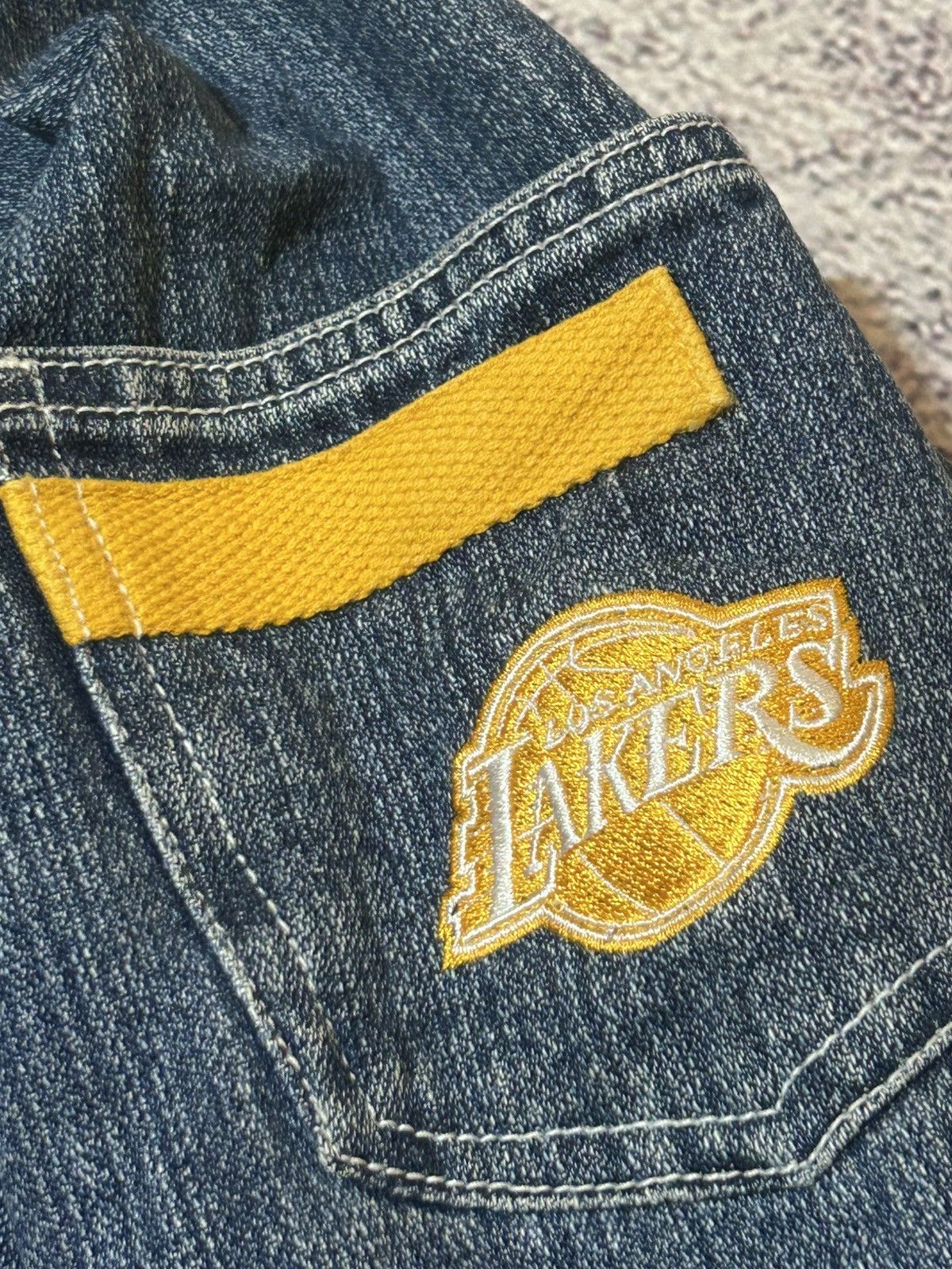NBA NBA Los Angeles Lakers Denim Varsity Jacket (UNK) Archive Size US L / EU 52-54 / 3 - 5 Thumbnail