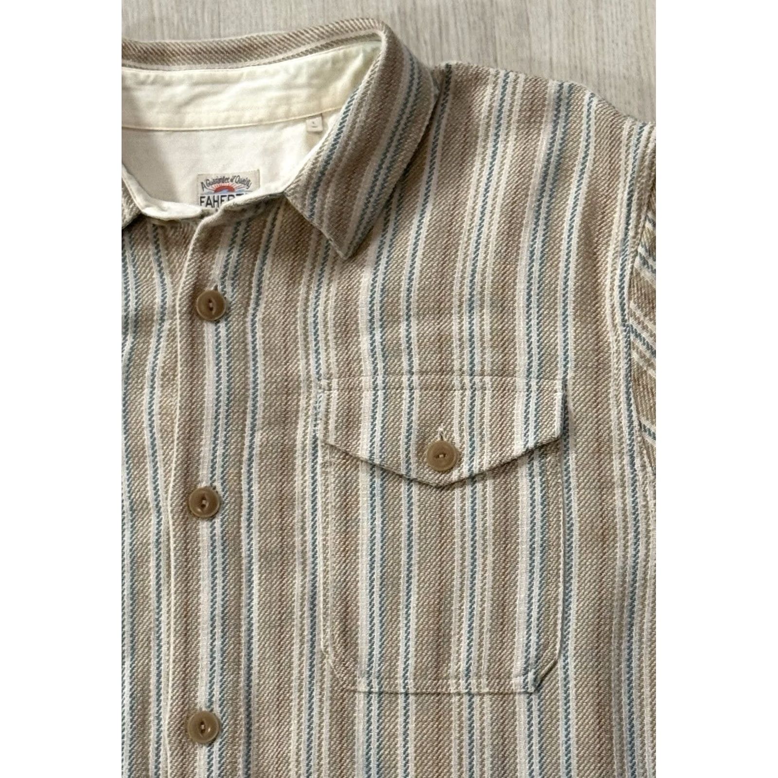 Faherty Faherty Overshirt Button-Up Vista Multicolor Stripe Cotton L Size US L / EU 52-54 / 3 - 3 Thumbnail