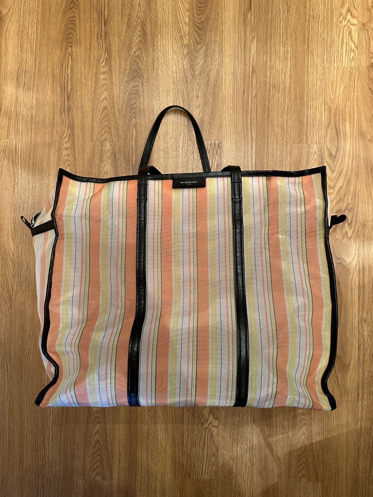 image of Balenciaga Bag Bazar XL Shopper Runway Duffle Luggage Canvas in Orange, Men's