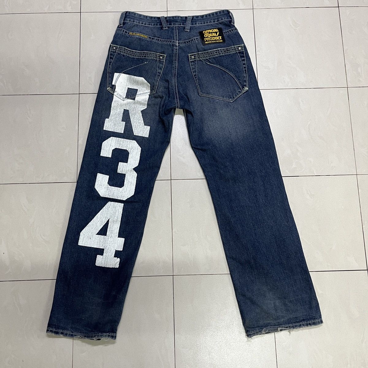 If Six Was Nine × Japanese Brand × PPFM Real B Voice Baggy Printed Jeans Size US 31 - 9 Thumbnail