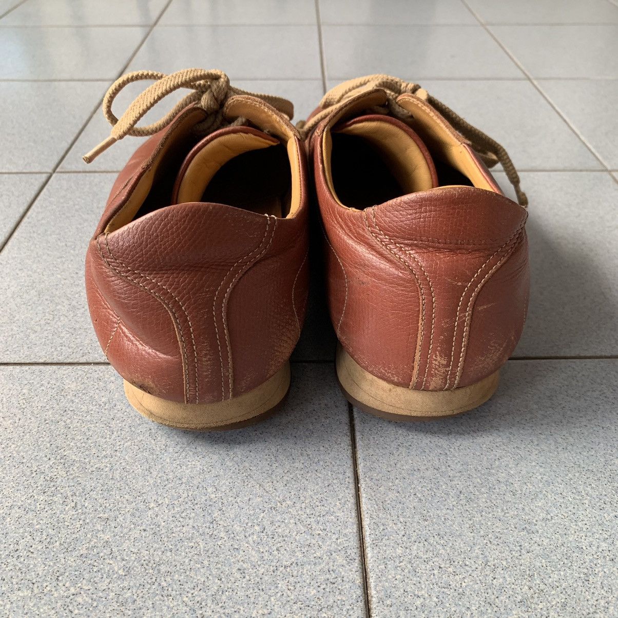 RARE Vintage Burberry Deep Dark Red Leather Unisex Sneakers