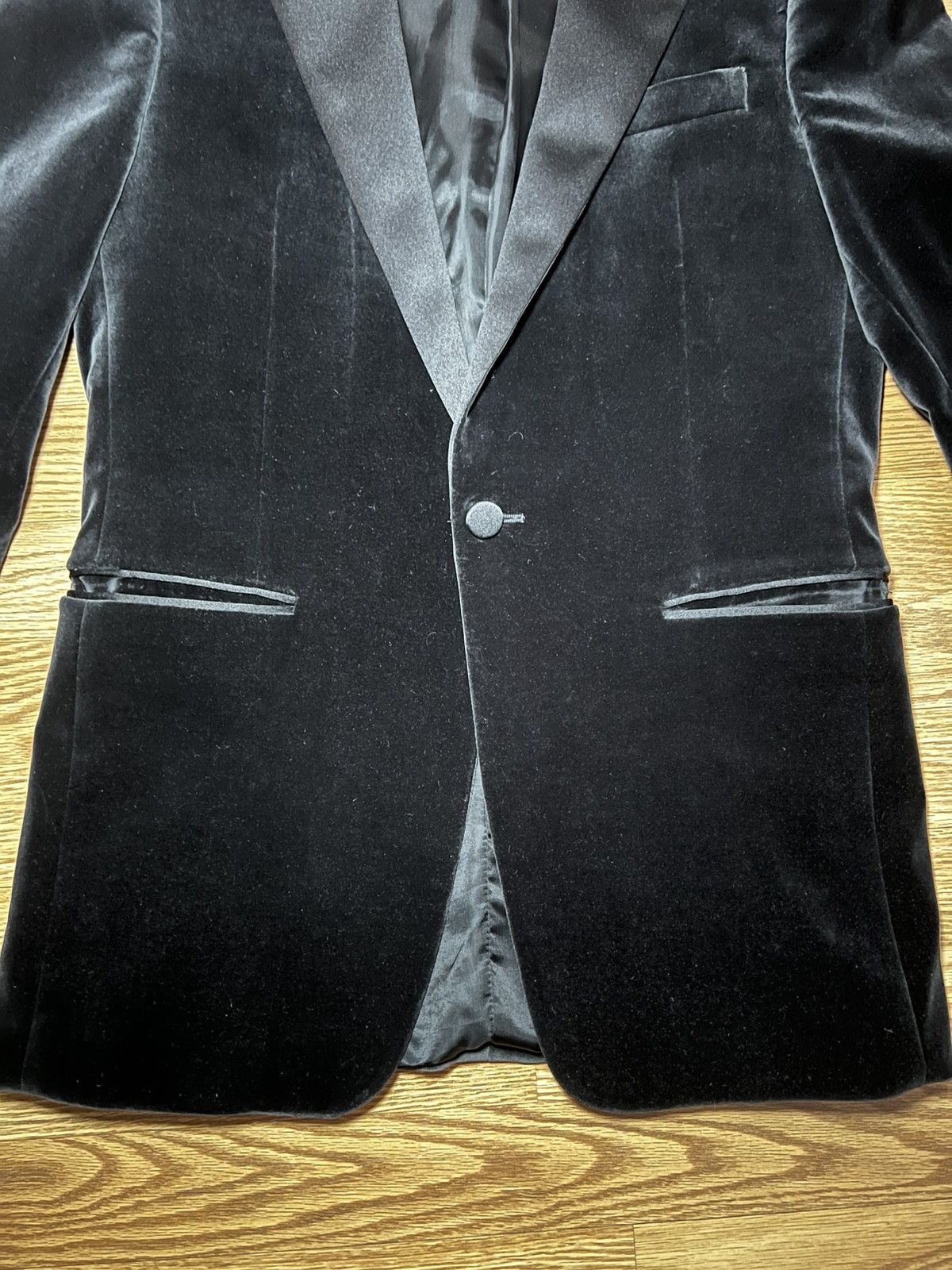 Theory Chambers Black Velvet Tuxedo Blazer Size 36R - 4 Thumbnail