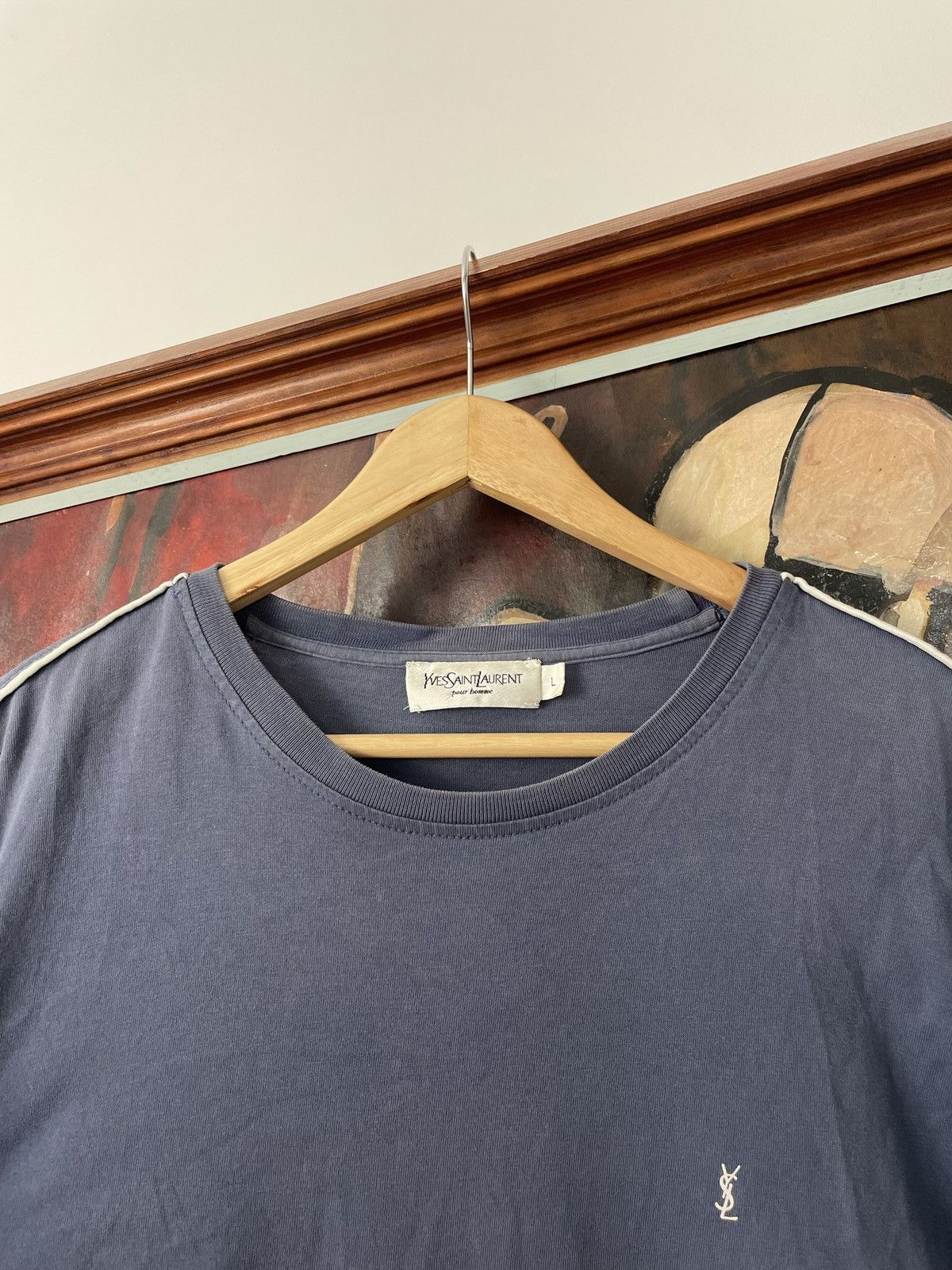 Yves Saint Laurent Yves Saint Laurent Pour Homme Vintage Y2k Casual Polo Navy Size US L / EU 52-54 / 3 - 4 Thumbnail