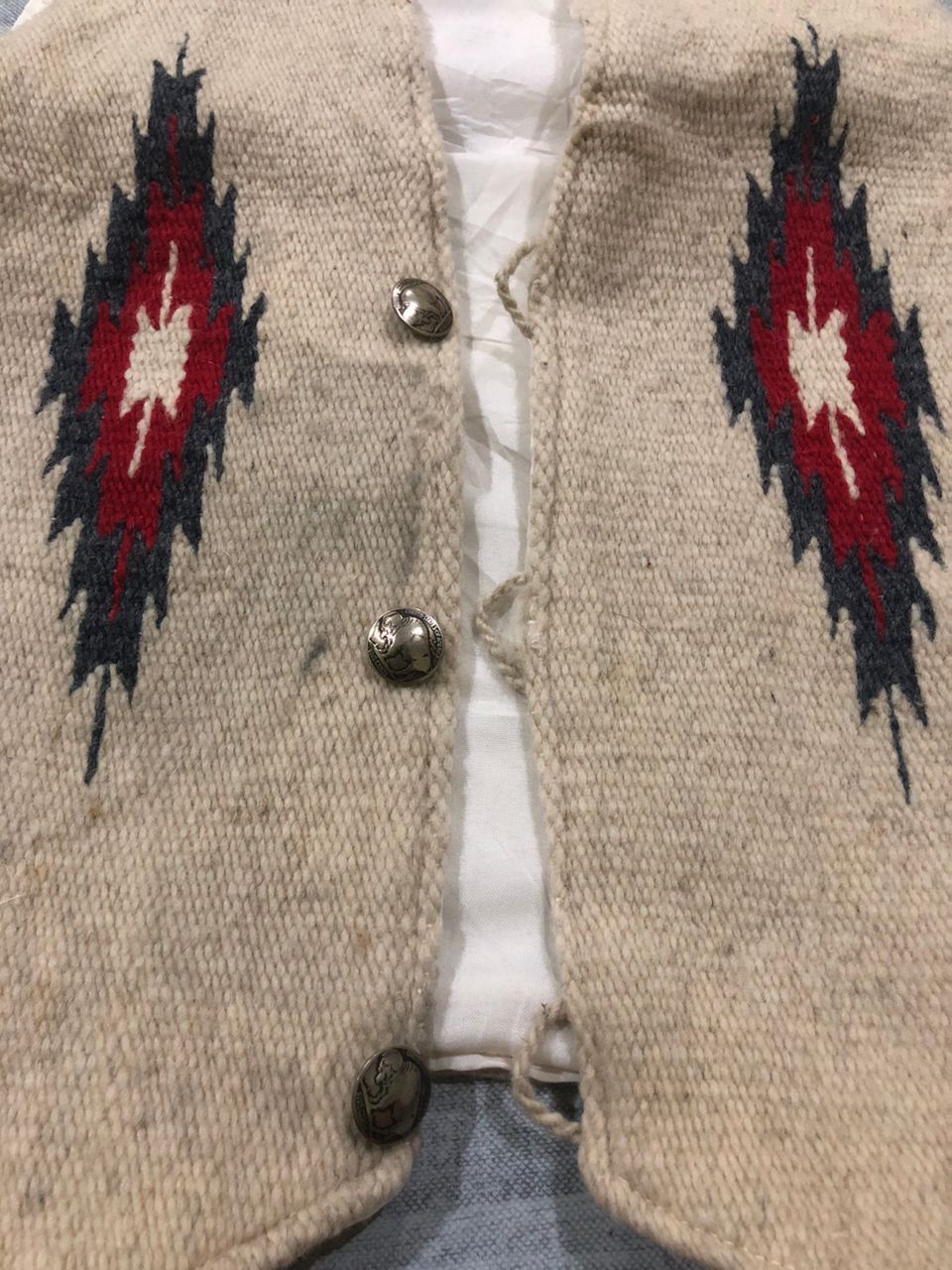 Native Vintage Vest Chimayo Novajo Wool Native Size US S / EU 44-46 / 1 - 12 Thumbnail
