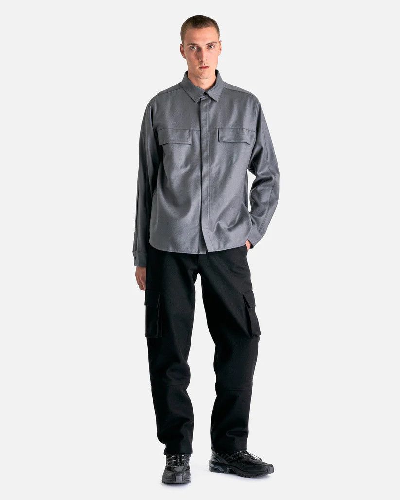 GR10K o1s1v1r1oon0925 Flannel Piping Overshirt in Grey Size US XL / EU 56 / 4 - 2 Thumbnail