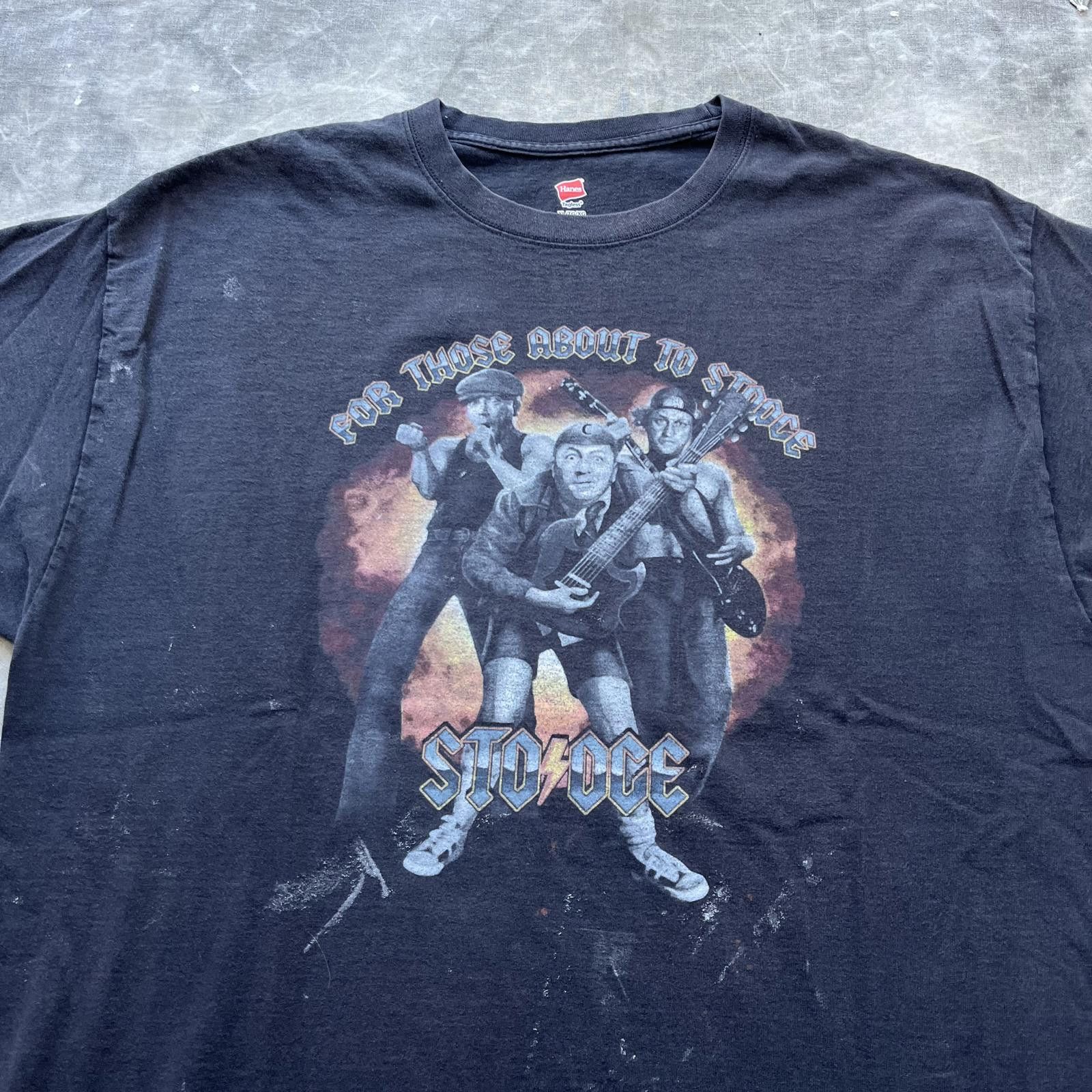 Band Tees × KISS × Vintage Vintage Y2K Distressed Three Stooges KISS Band Funny Shirt Size US XL / EU 56 / 4 - 2 Thumbnail