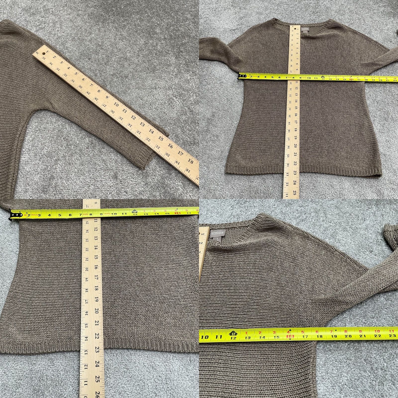 Vintage Chico's Pullover Sweater Womens S Brown Acrylic Knit Dolman Round Neck 3/4 Sleeve All Seasons Casual Classic Size S / US 4 / IT 40 - 8 Thumbnail