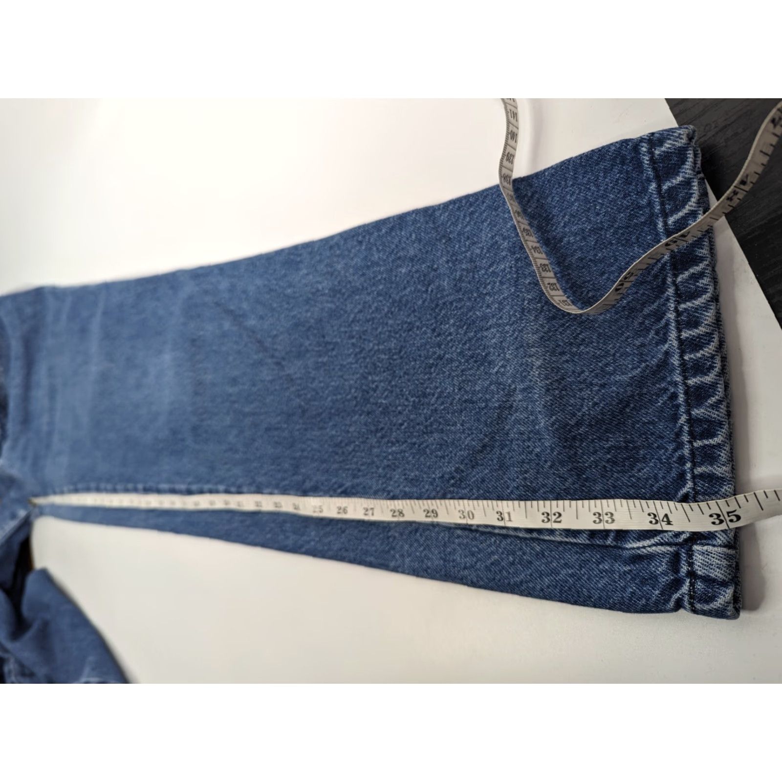 Vintage VINTAGE Rocky Mountain Jeans Women 32/13 X-Long High Rise Bootcut Denim Dark blue Indigo 80s 90s Cowboy Mens? Size 24" / US 00 / IT 34 - 6 Thumbnail
