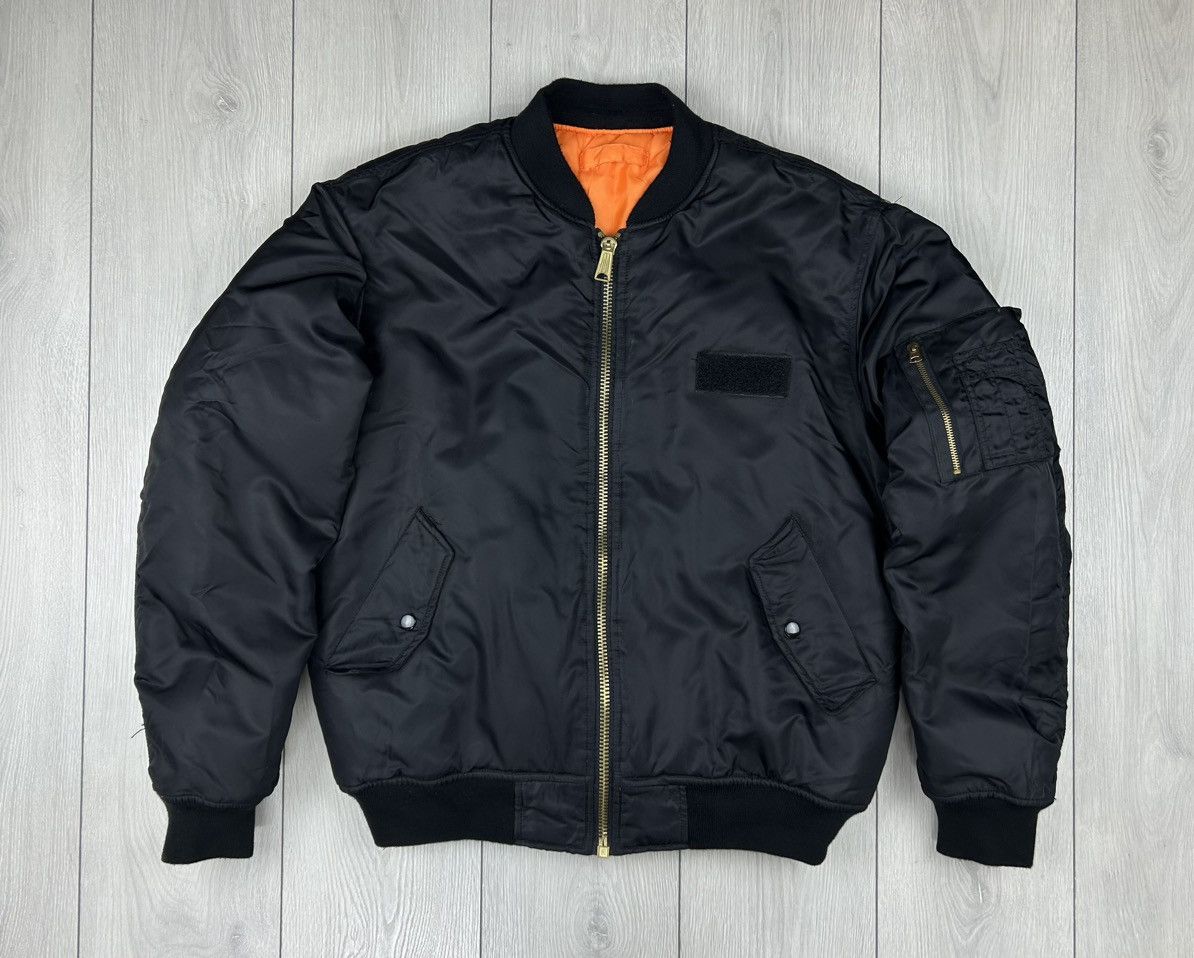 Japanese Brand × Vintage Aviation Flight Vintage Jacket MA-1 USA size L Black Size US L / EU 52-54 / 3 - 1 Thumbnail