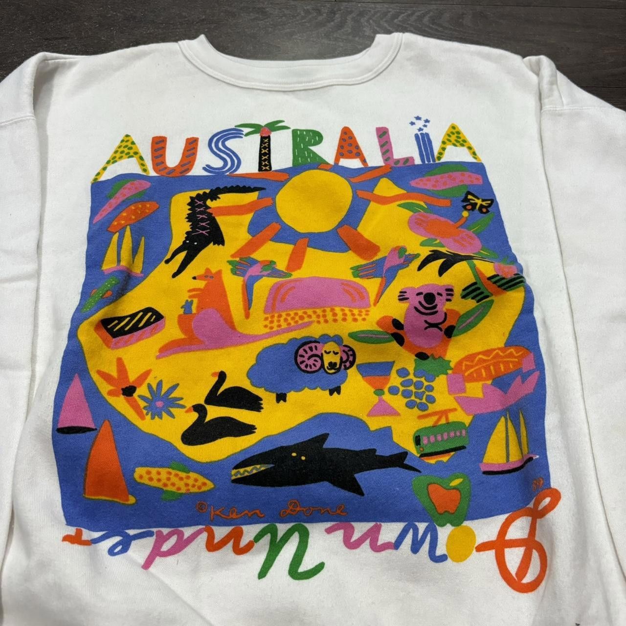 Designer vintage Australia down under Ken done sweatshirt 90s M Size US M / EU 48-50 / 2 - 2 Thumbnail