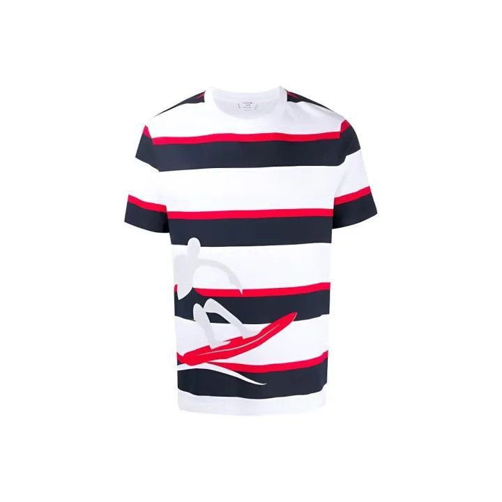 Thom Browne Thom Browne SS21 Striped Cotton T-Shirt -2507 Size US M / EU 48-50 / 2 - 1 Thumbnail