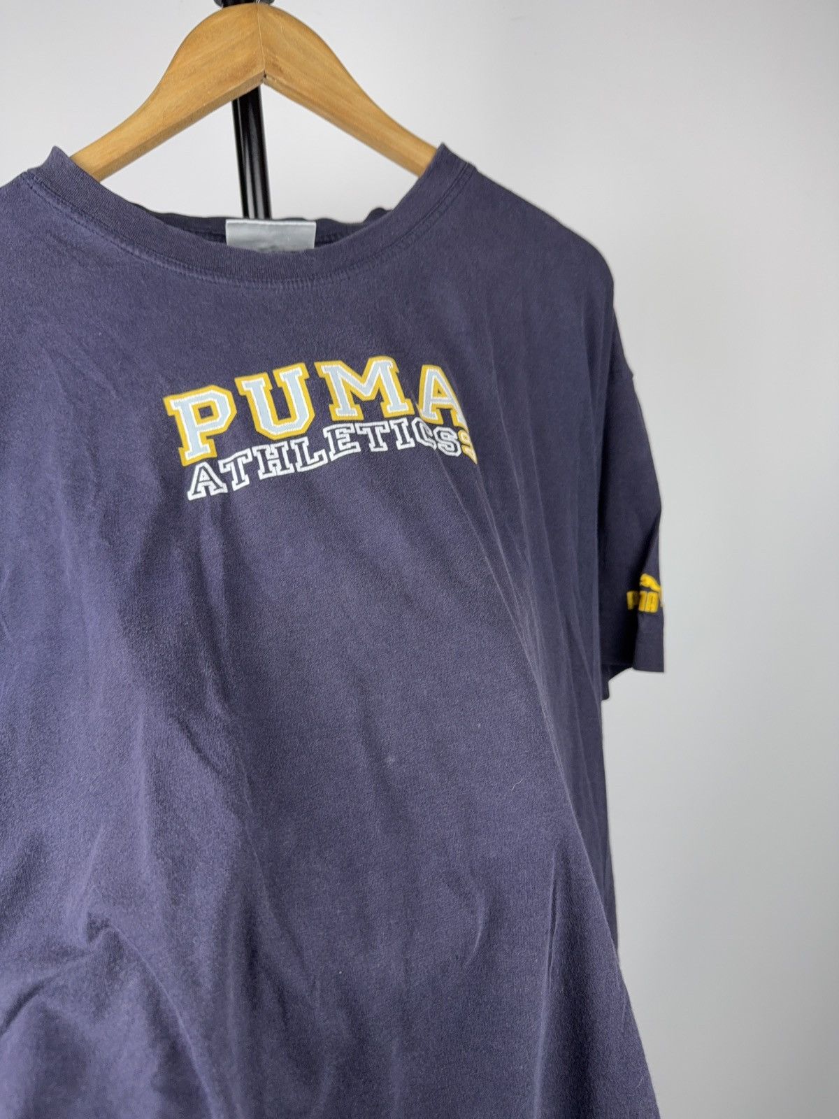 Puma Retro 00s Puma Athletics Tee Navy L Y2K Vintage Logo Shirt Size US L / EU 52-54 / 3 - 4 Thumbnail